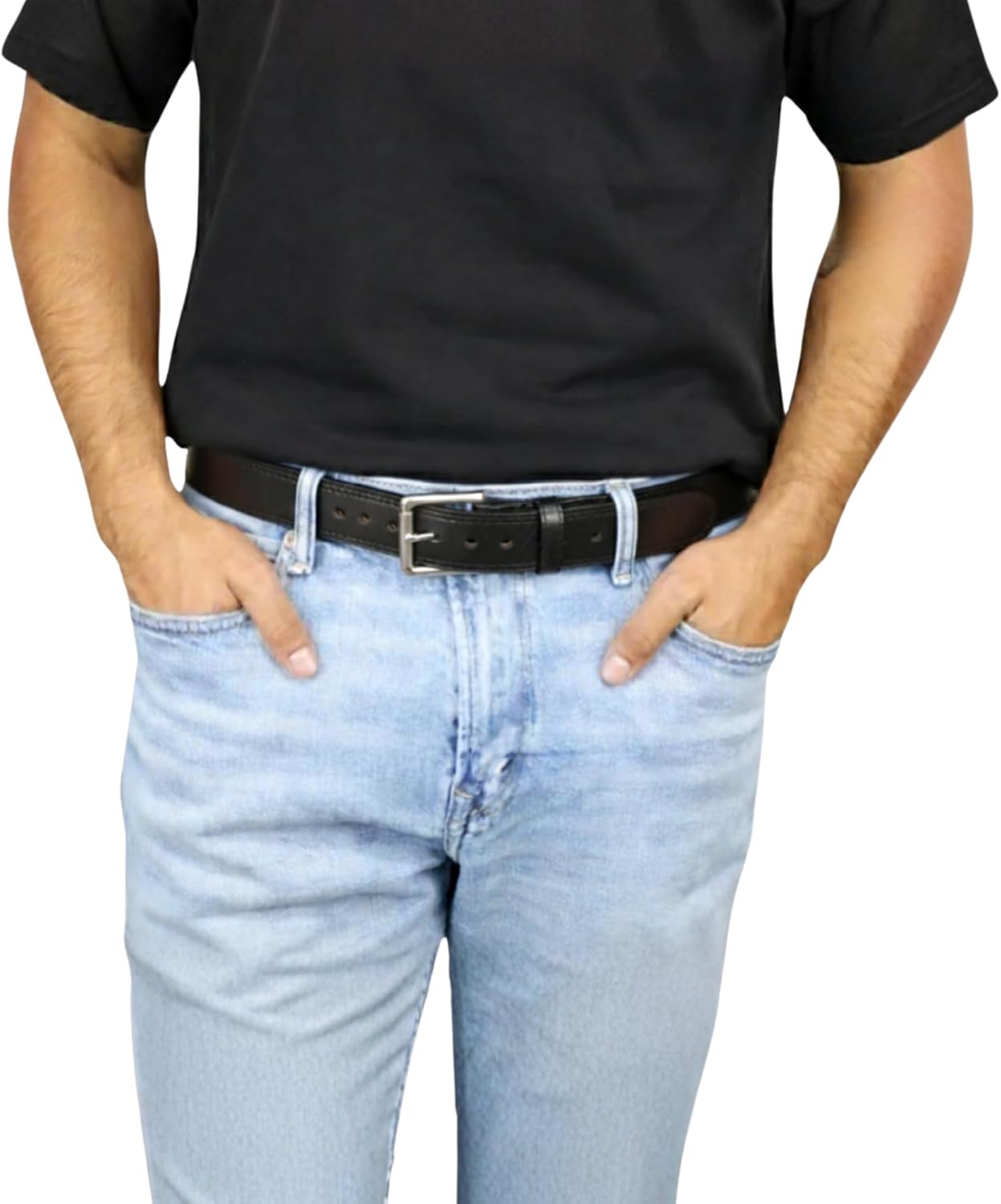 Gun Belt - Original Ultimate Thickness Gun Belt - Made in the USA (34, Double Stitched - Black)