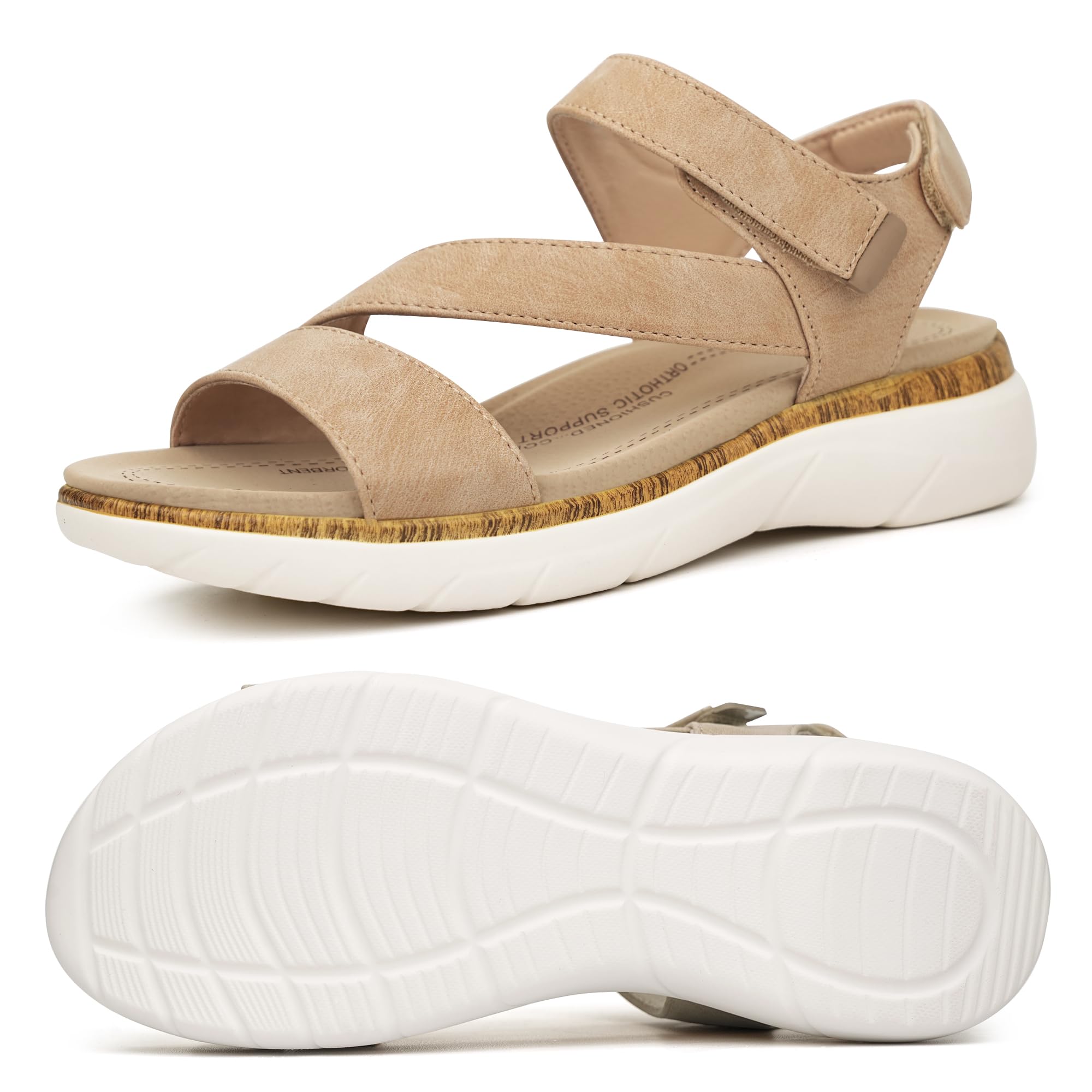 ORTOREX Women Arch Support Sandals Orthotic Comfortable Walking Sandals