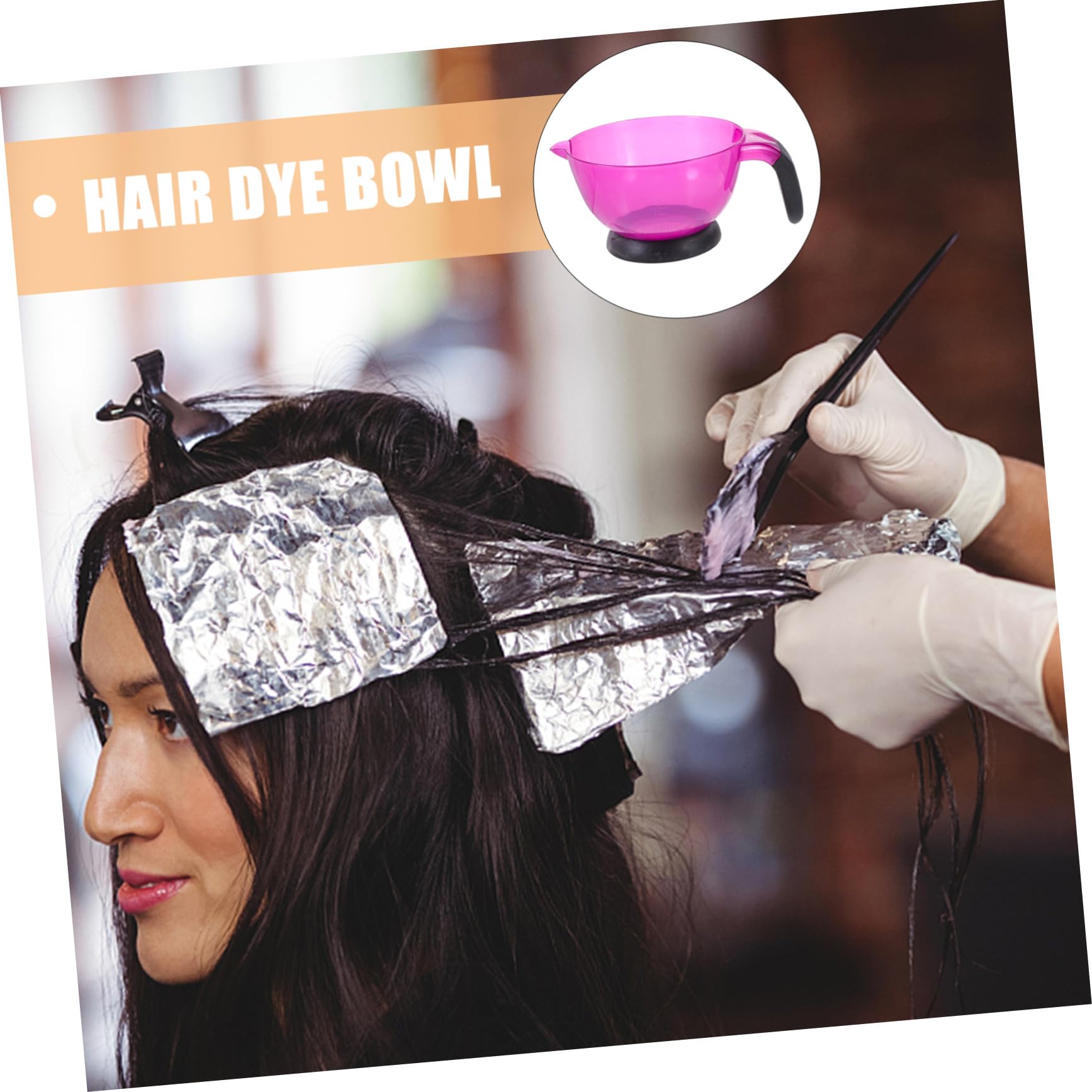 3pièces Bol De Coloration Pour Cheveux Silicone Avec Poignée Lot Pour Mélange De Teinture Capillaire Pratique Pour Salon Ou Usage Diy