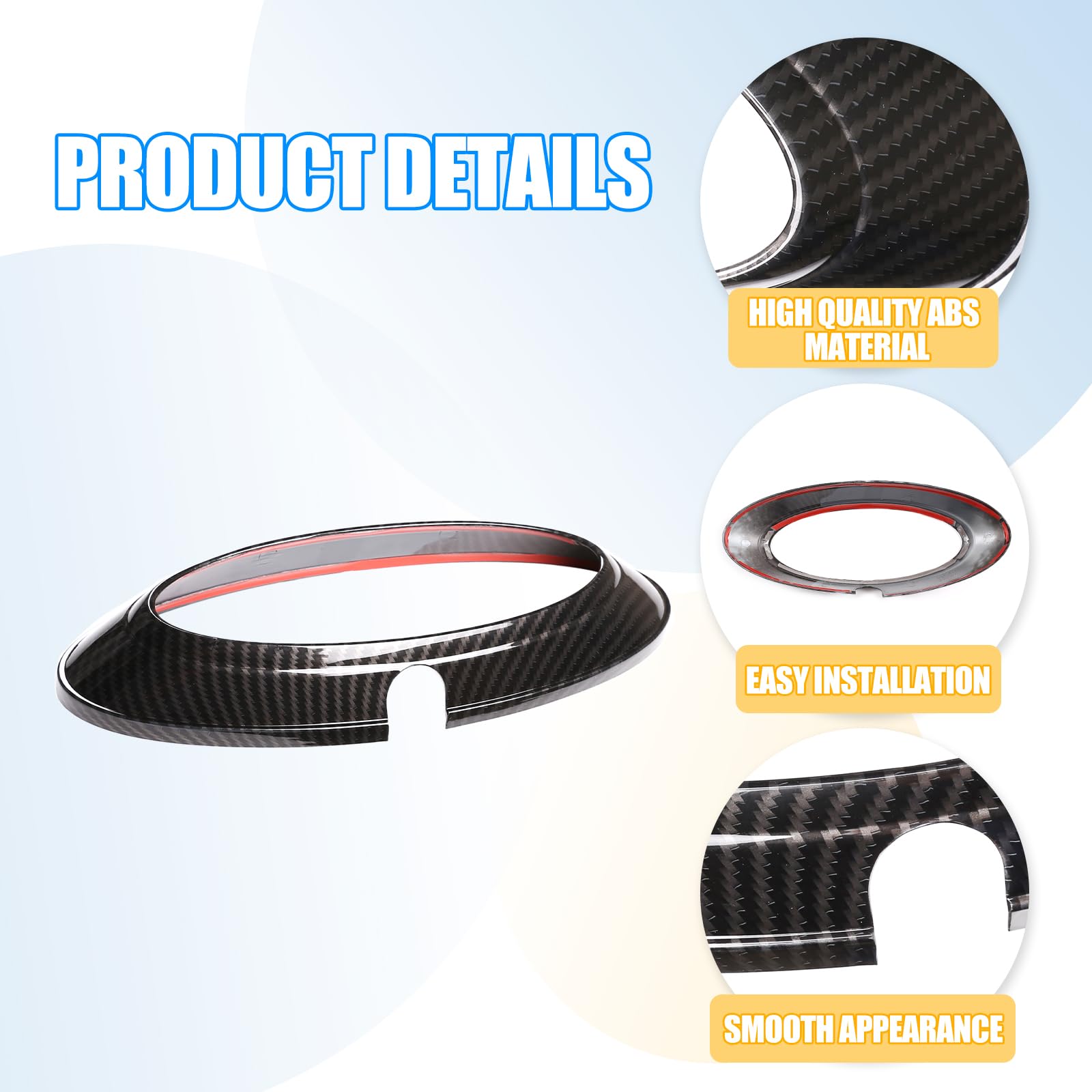 Emblème Arrière Décoratif Pour Ford Ranger 2015-2021 - Anneau Chromé, Adhésif 3M - 6