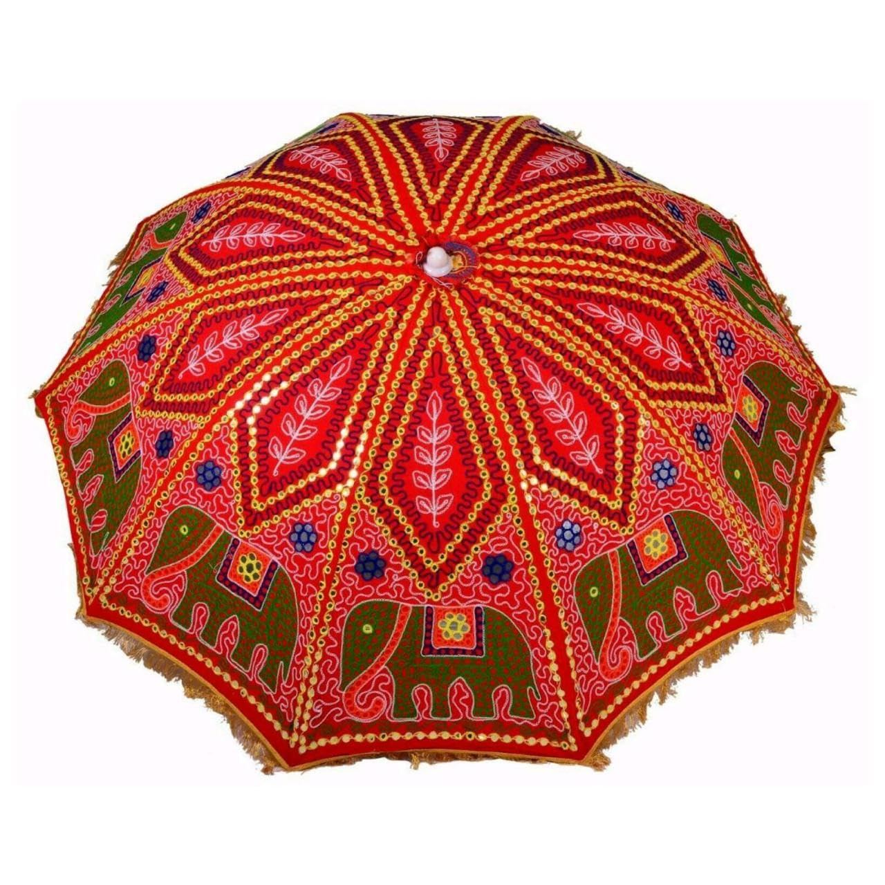 Arprani indian umbrellas for decoration, handmade patio garden table umbrellas beach umbrella cafe outdoor cotton umbrella parasol โ image 1