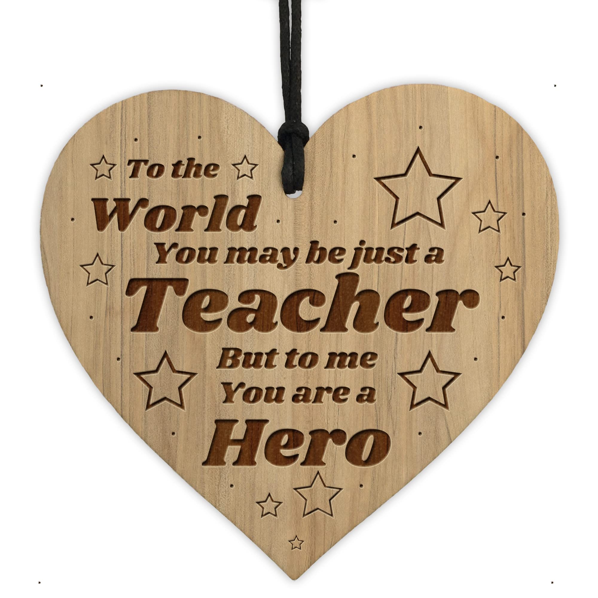 Red Ocean Teacher Thank You Gift Engraved Heart Teacher Gifts School Nursery Gift For Men Women Him Her