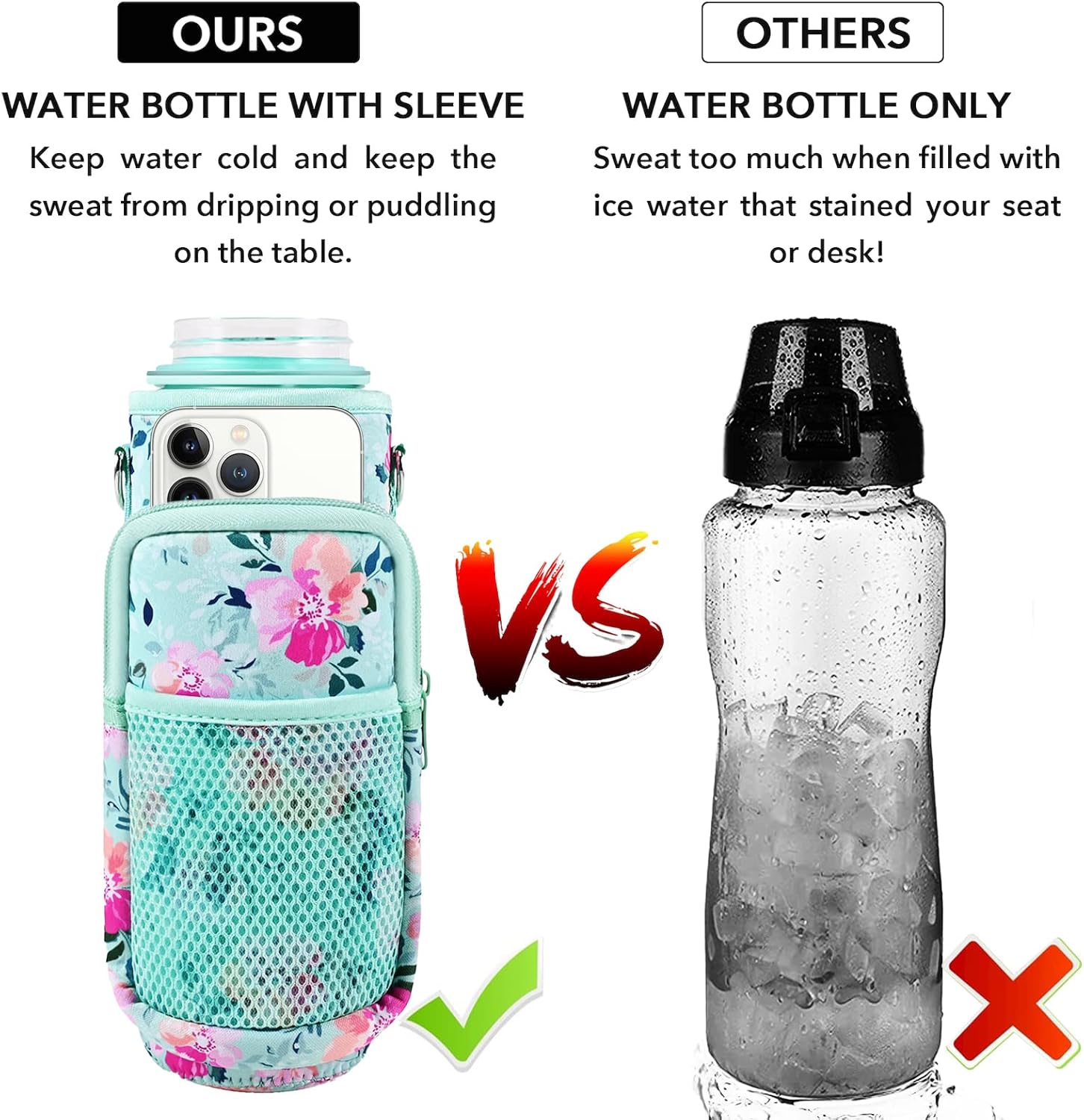 32 oz Water Bottle with Straw and Sleeve, Motivational Water Bottle with Time Marker and Adjustable Shoulder Strap, BPA Free Leakproof Sport Water Jug for Hiking, Gym - Image 6