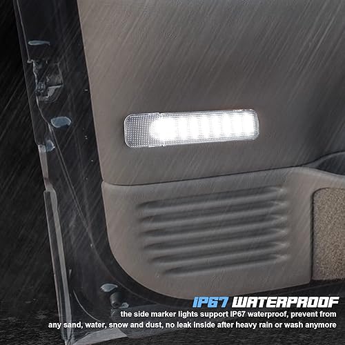 Miniatura 6 de NDRUSH - Luces interiores LED para panel de puerta, luz de cortesía o advertencia para puerta de vehículo