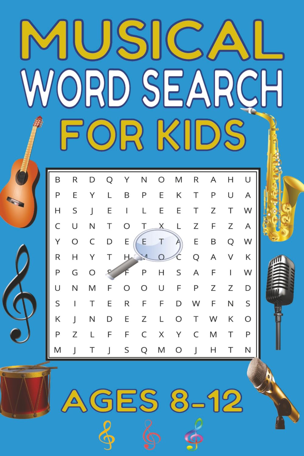 Musical Word Search For Kids: Word Searches with Easy to Read Print about Music, Brain Games, Reasoning and More | 6x9 inches, 110 pages | 50+ Puzzles ... Seasons, Vacations, Holidays, and Free Times