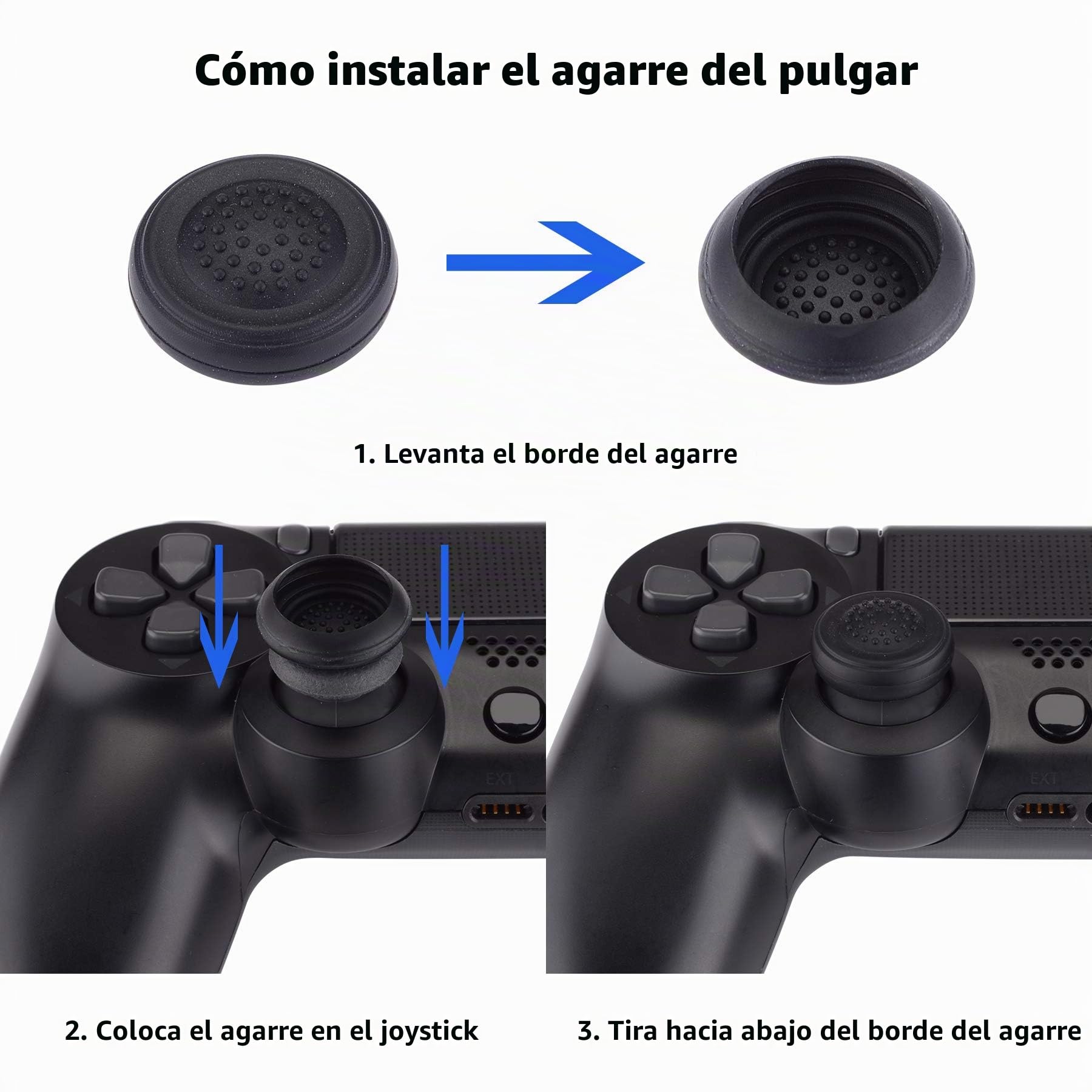 PlayVital Funda de Silicona para ps4/Slim/Pro Mando - Carcasa Protectora Suave y Antideslizante, Carcasa con 2 Tapas de Joystick, Diseño Ergonómico - Edición Guardian (Oscuro Verde)