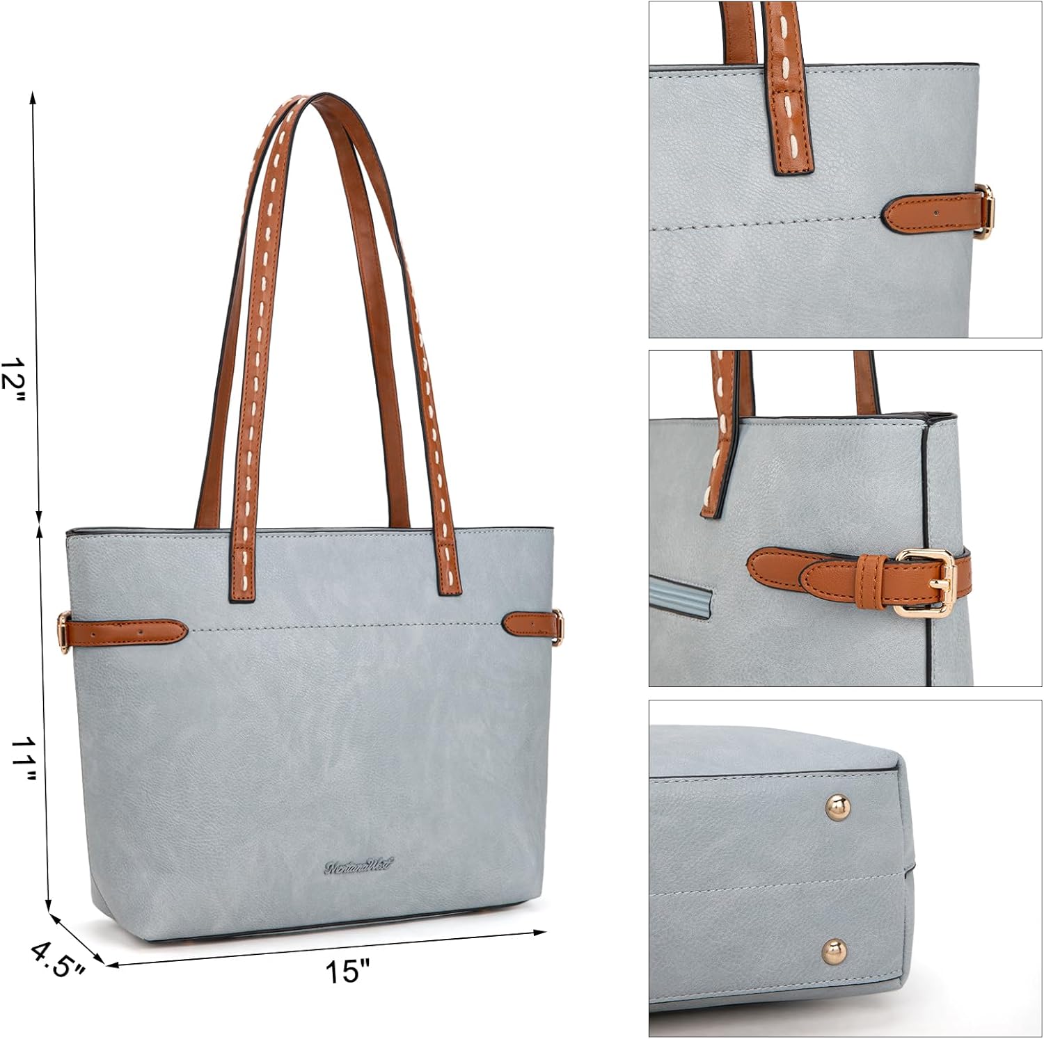 Montana West Minimalist Tote Bag for Women - Large Slouchy Hobo Purse Elegant Shoulder Bag Everyday - Image 3