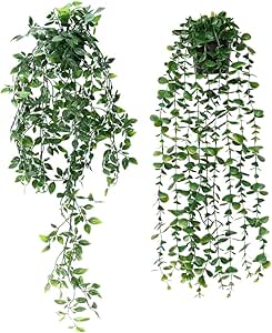 Künstliche Eukalyptus-Girlande Mit Weißen Blüten - 4 Stück, Je 1,80m - Deko Für Hochzeit & Wohnung