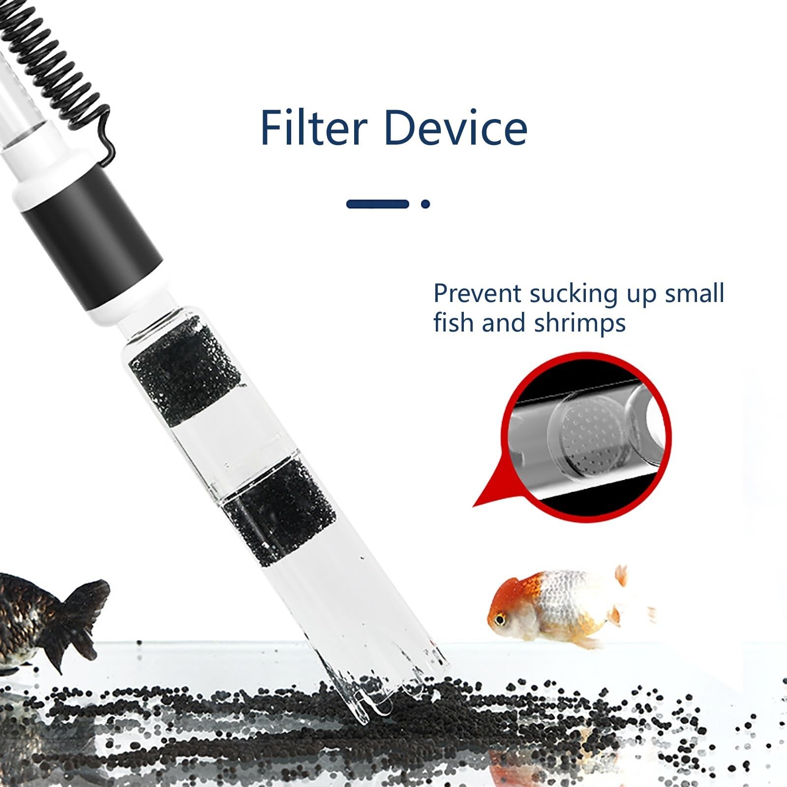 Kit limpiador de grava para acuario, aspiradora de sifón recargable, cambiador de agua automático, caudal ajustable, portátil para mantenimiento de peceras