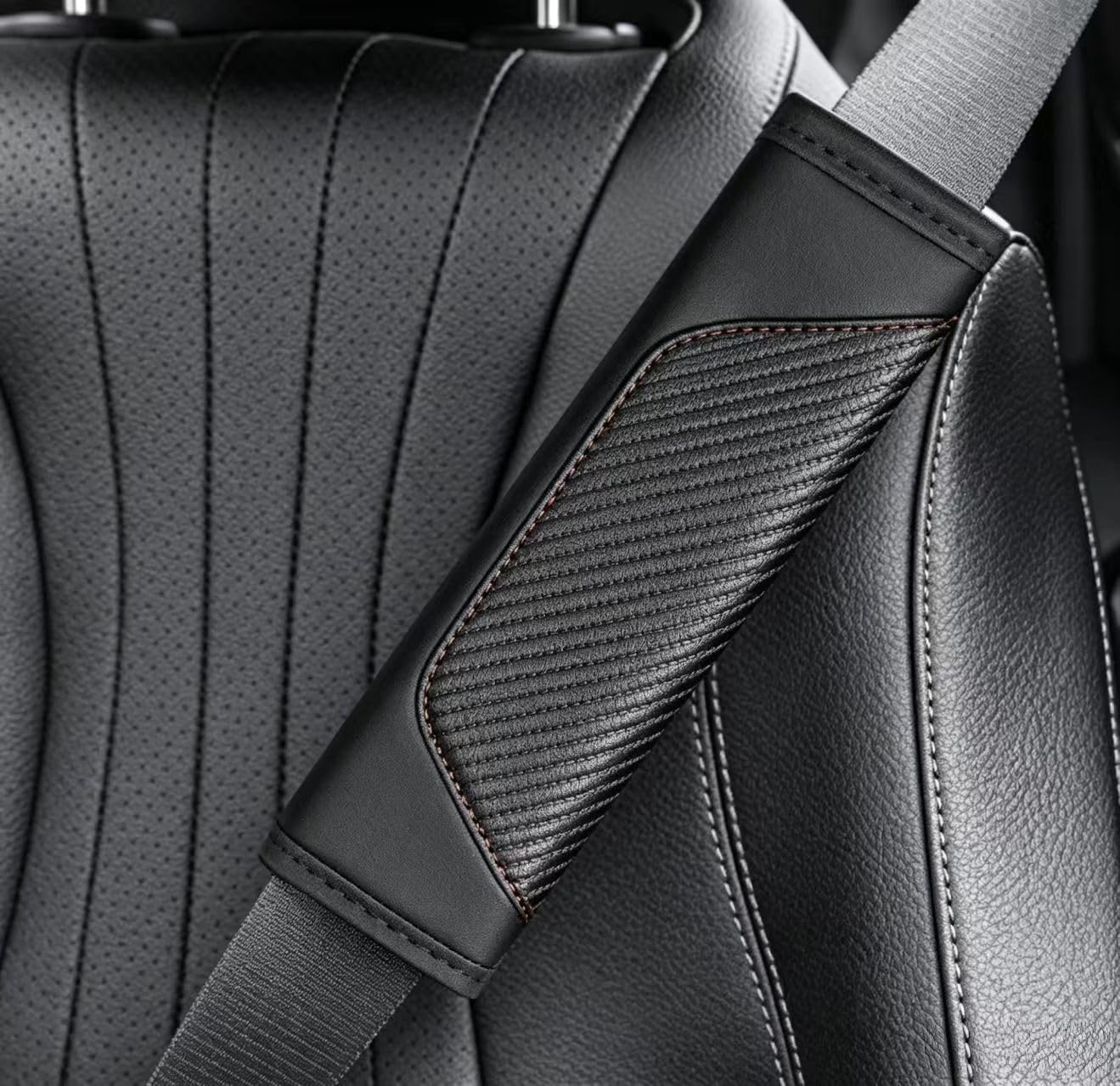YDSTNiu 2 Pcs Seat Belt Shoulder Pads for Land Rover Evoque | Typ L538 | Bj. 2011-2018, Car Belt Cushion Harness Protector Pad Comfort Strap Cover Auto Accessories