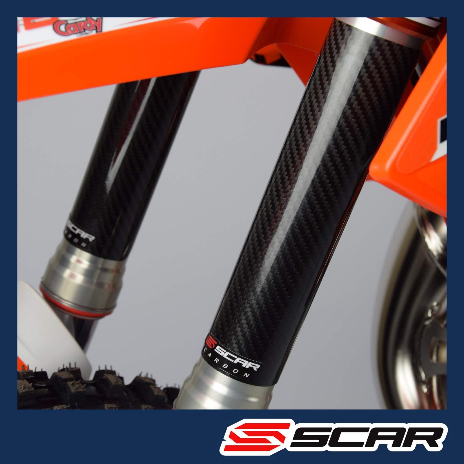 SCAR Carbon Lower Fork Wraps Protector Compatible with HUSQVARNA TC 85 TC85