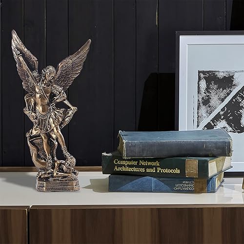 Miniatura 4 de Estatua del Arcángel de San Miguel de 124 pulgadas el Arcángel San Miguel derrotó al dragón la escultura del ángel de batalla