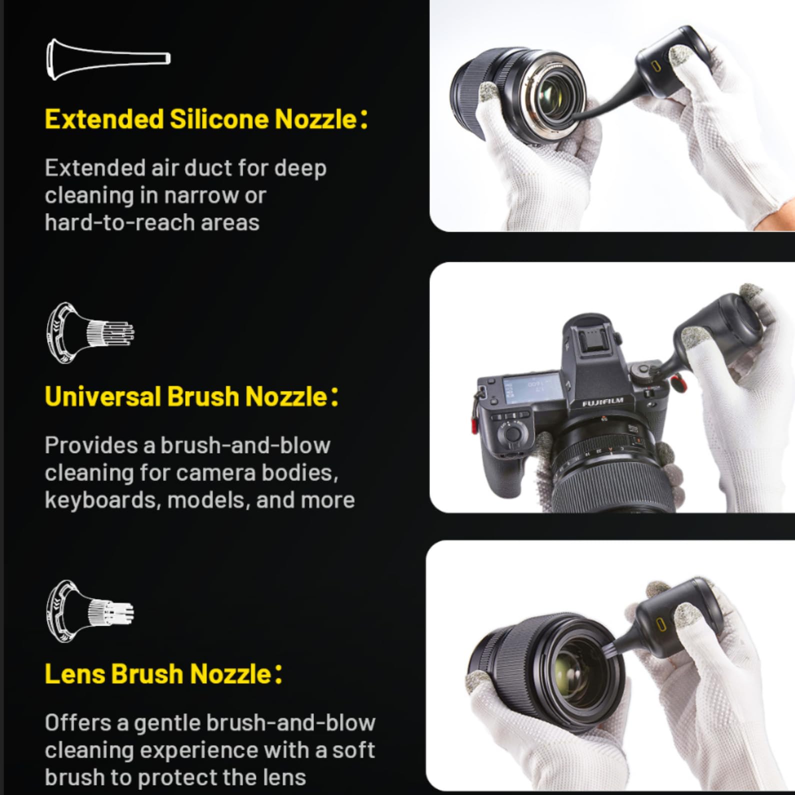 NITECORE BB Nano-Reinigungsset, hochdichter Filter, Staubbehälter, Silikon- und Bürstendüsen, speziell für das elektronische Gebläse BB Nano entwickelt NITECORE BB Nano-Reinigungsset, hochdichter Filter, Staubbehälter, Silikon- und Bürstendüsen, speziell für das elektronische Gebläse BB Nano entwickelt