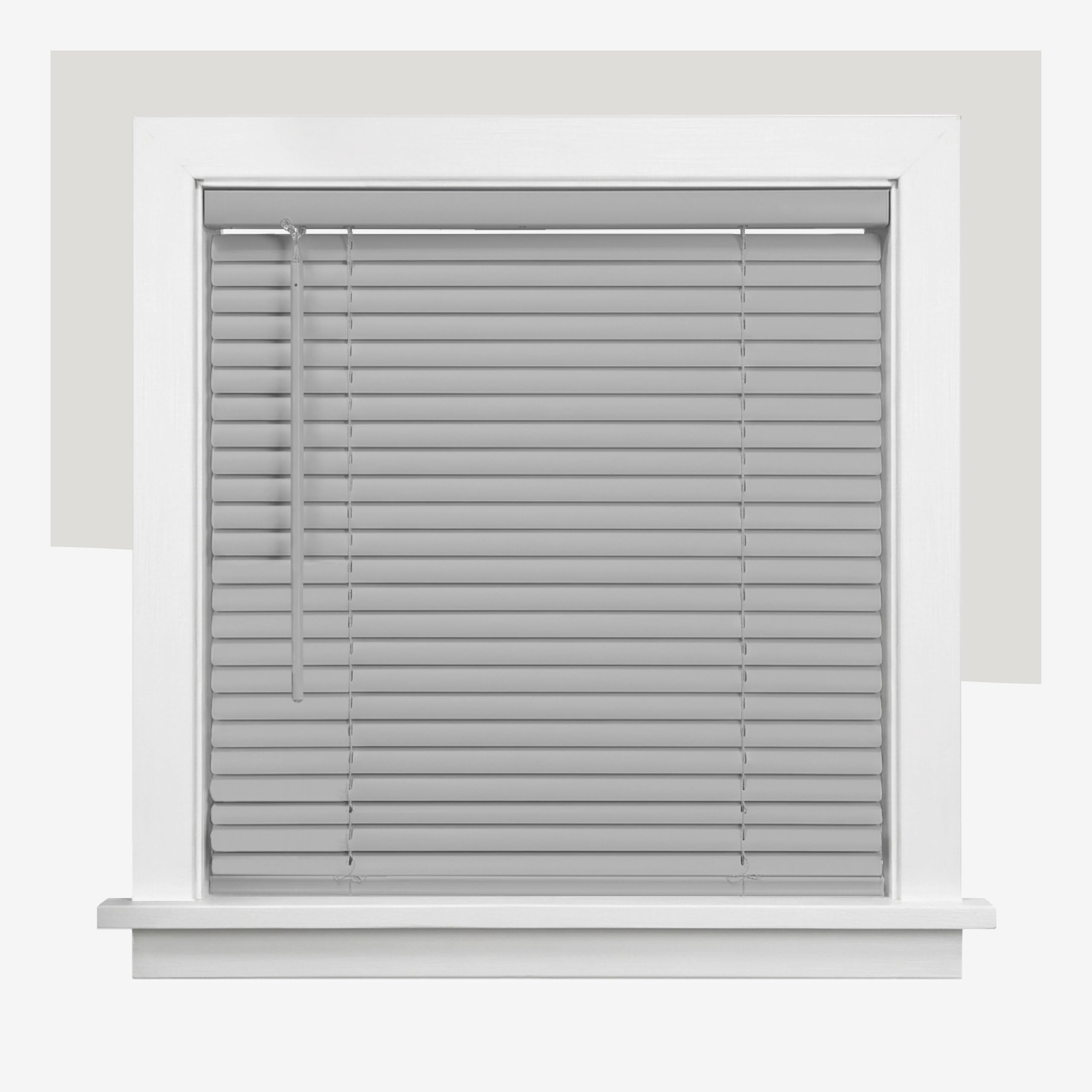 CHICOLOGY Cordless 1-Inch Vinyl Mini Blinds, Horizontal Venetian Slat Light Filtering, Darkening Perfect for Kitchen/Bedroom/Living Room/Office and More, 30" W X 72" H, Gray (Commercial Grade)