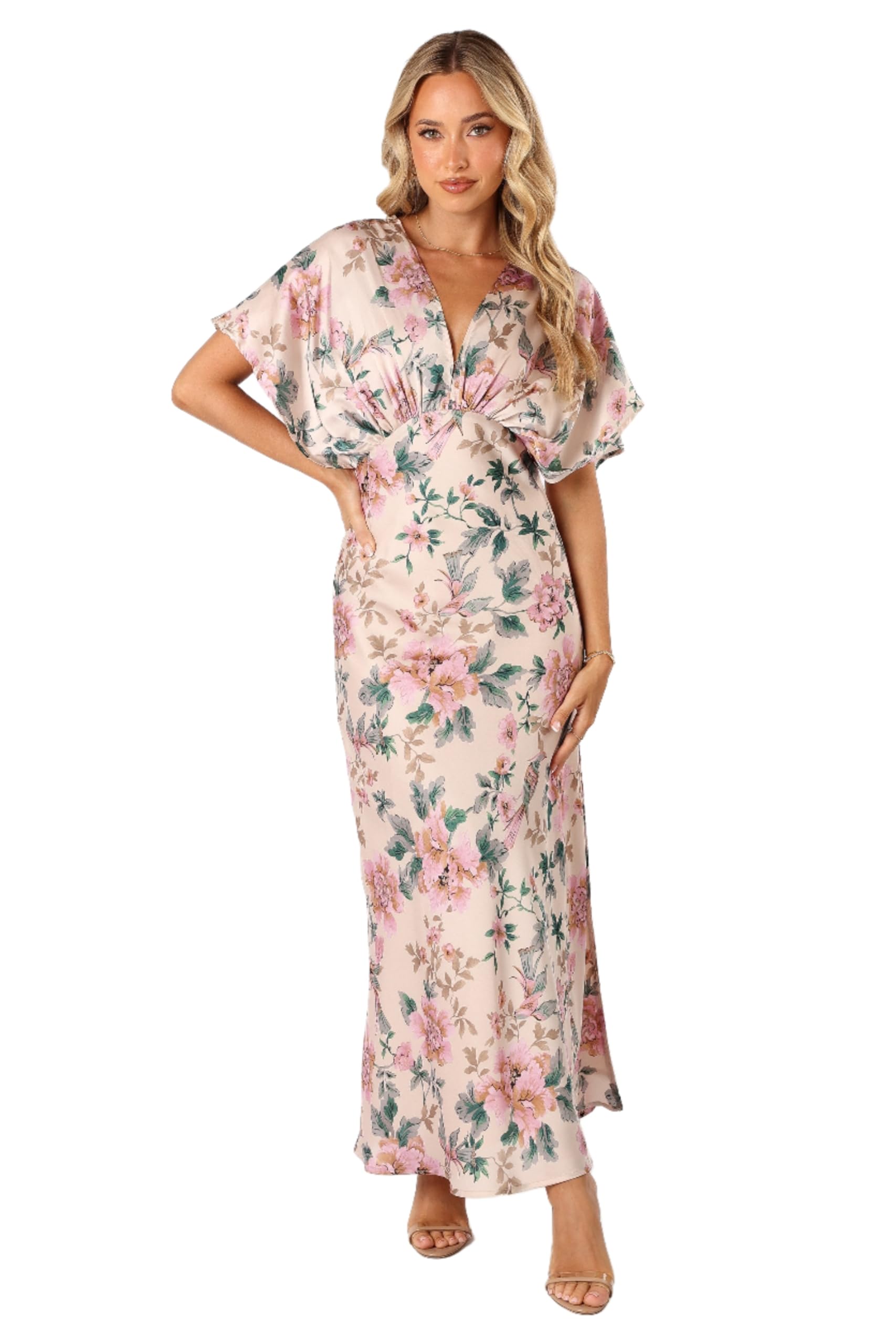 Petal & Pup Womens Ricki Maxi Dress, Pink Floral, S