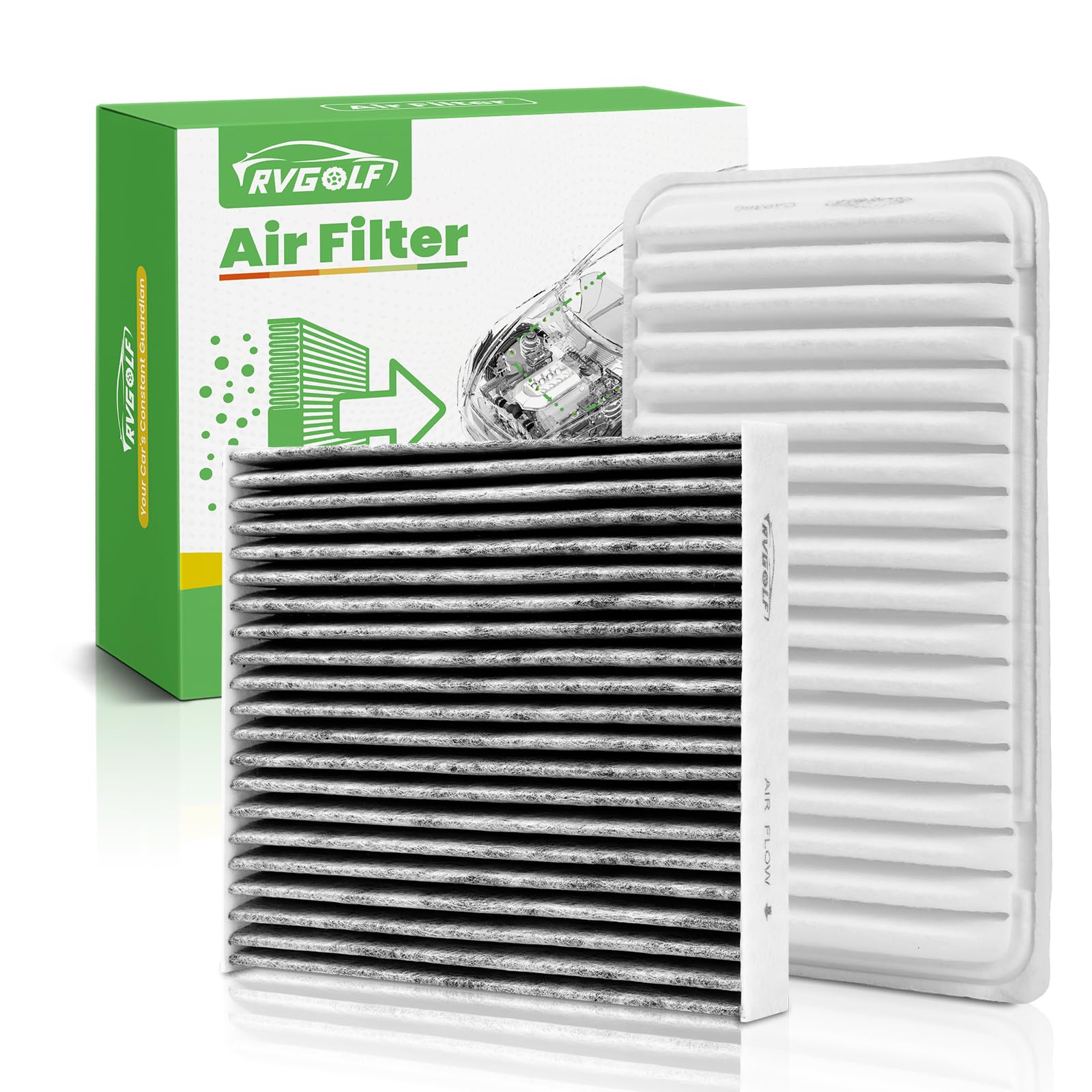 Engine+Cabin Air Filter Fit for 2007-2011 Camry Hybrid