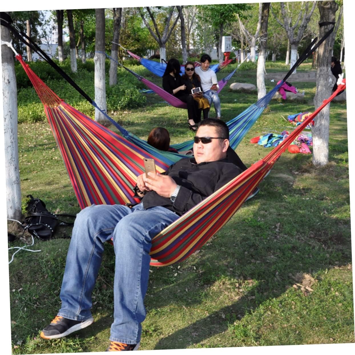 Camping Hammock Swing Bed Outdoor Hanging Bed Ropes for Family Friends
