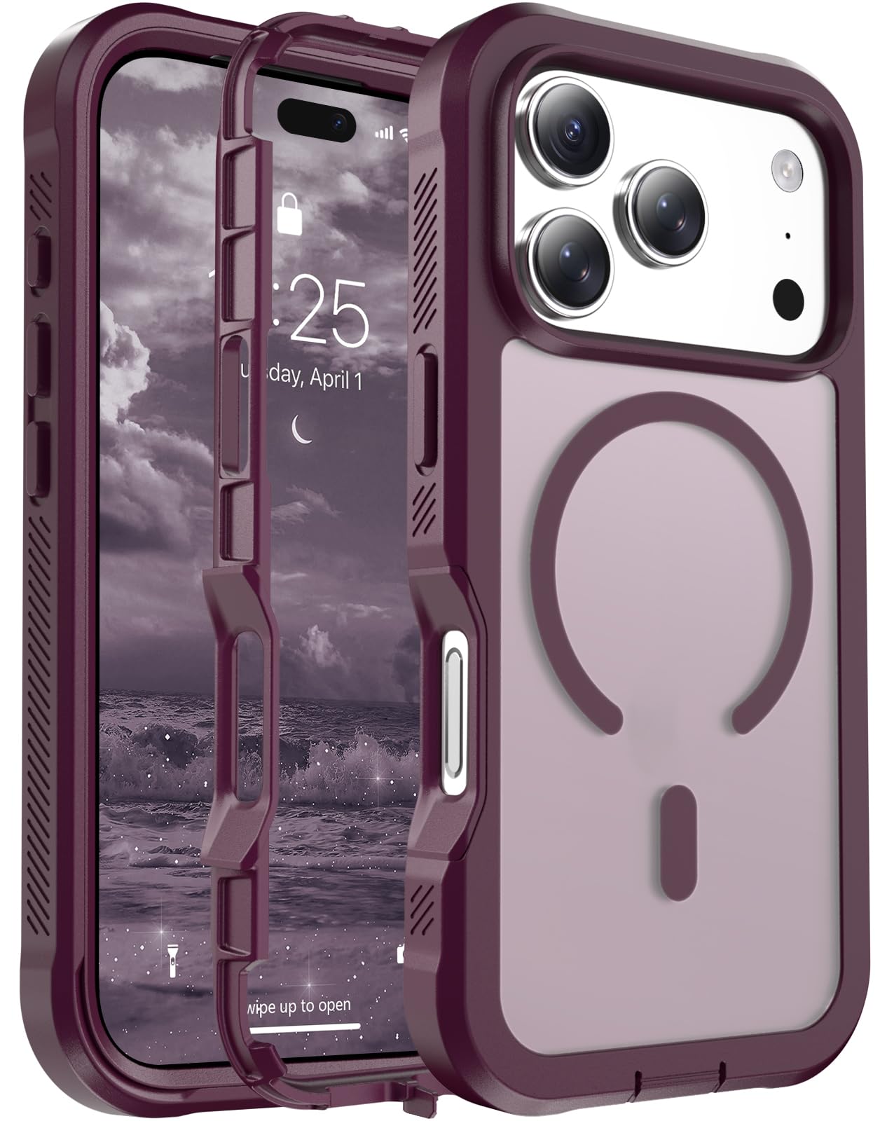jaroco Magnetic for iPhone 18 Pro Case/iPhone 17 Pro Case Wine Red