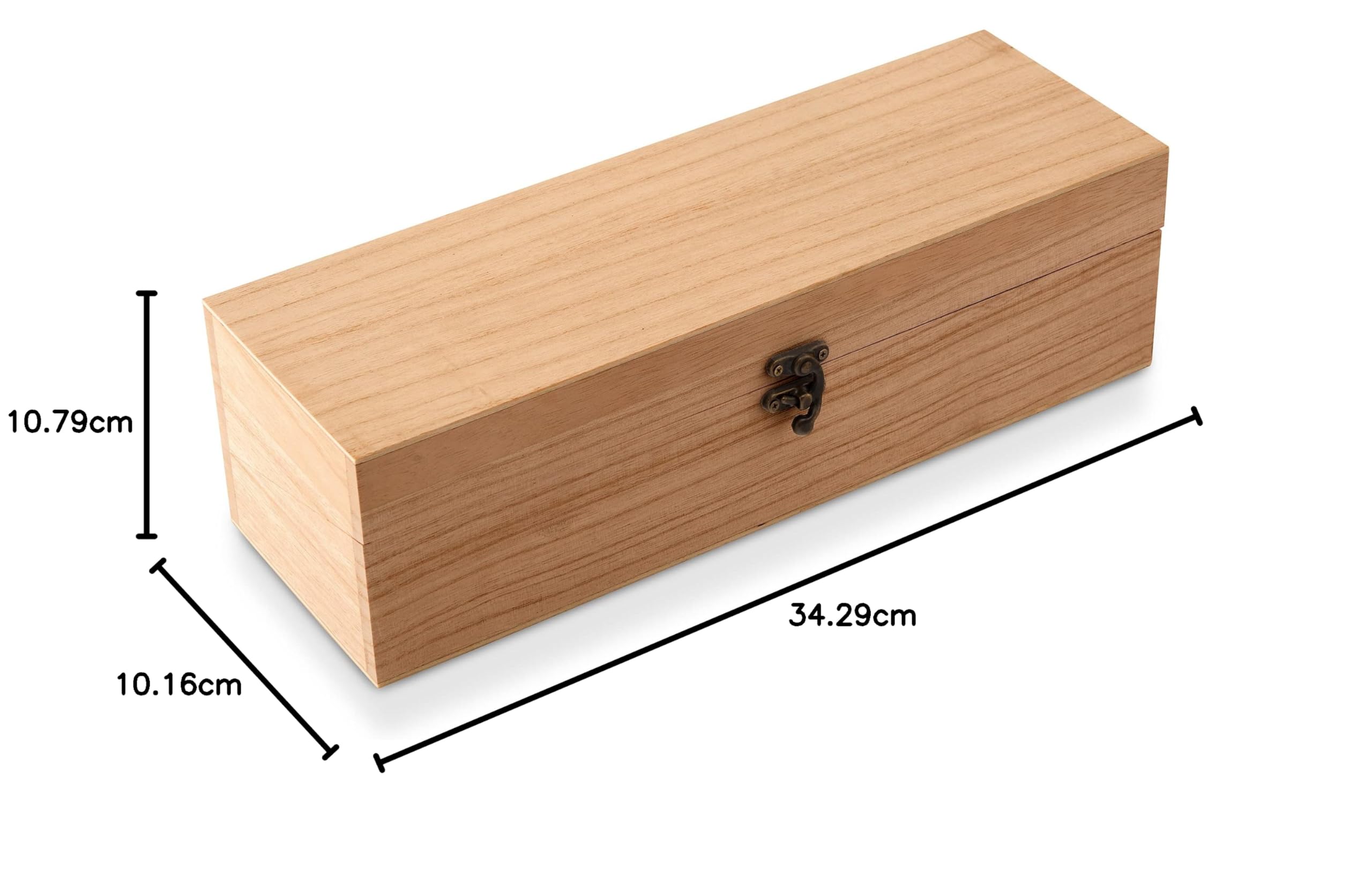 Weddingstar Caja de regalo de vino de madera con tapa, no personalizable