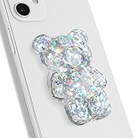 Vista 12 de Soporte magnético de agarre para teléfono móvil plegable y expandible con forma de osito de goma 3D para teléfono inteligente, tableta, accesorio