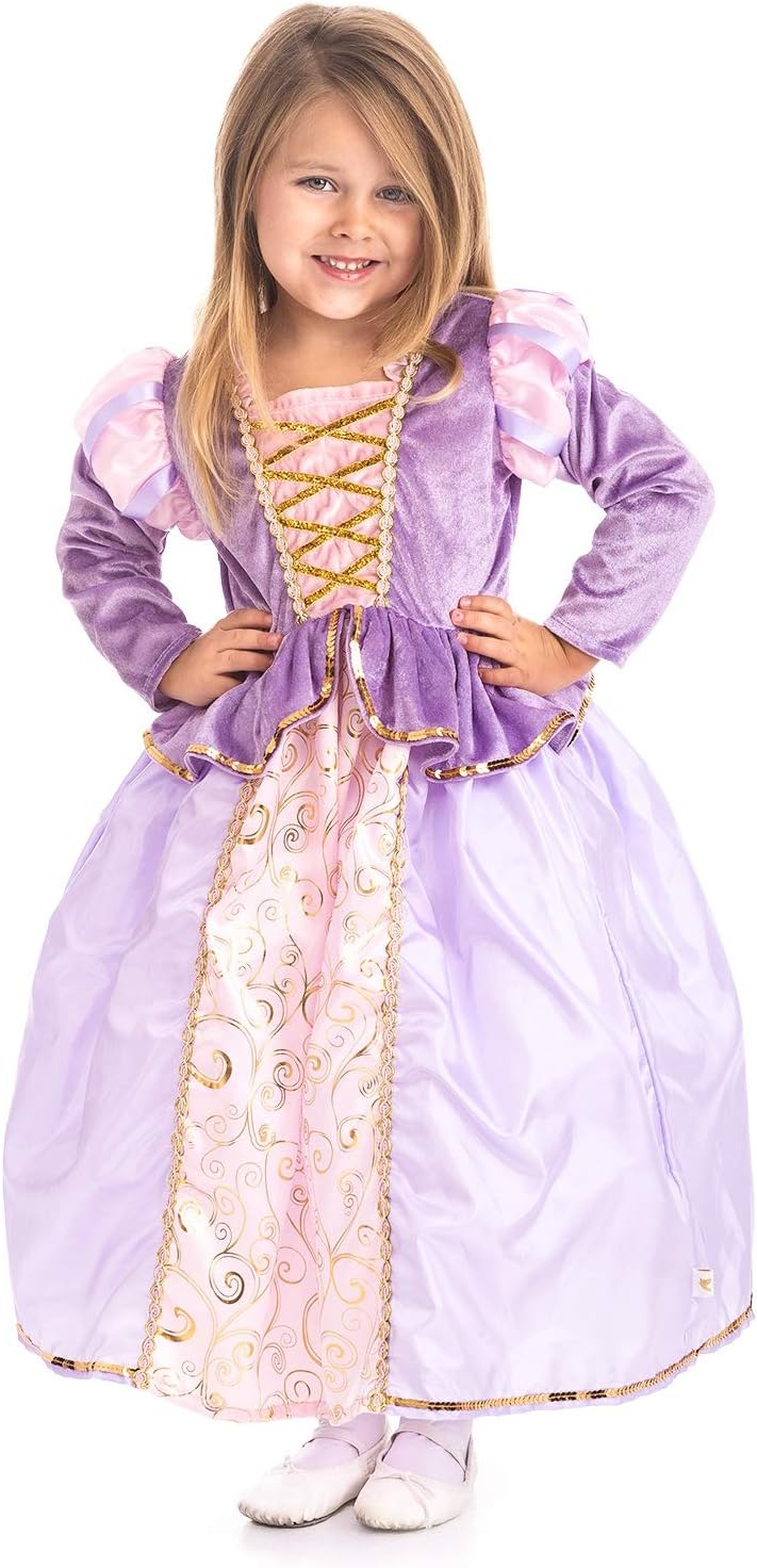Little Adventures Classic Rapunzel Princess Dress Up Costume - Machine Washable Girls Child Pretend Play and Party Outfit - Image 2