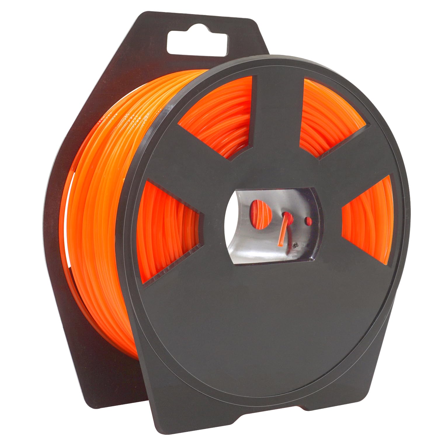 Zeqeey Replacement Nylon Round Trimmer Line 1.6mm x 100m Grass Strimmer String Wire Cord, 0.065 inch - 328 ft, Weed Eater Line, Orange