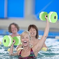 Vista 4 de H2go - Flotadores de piscina con mancuernas de agua para aeróbic acuático y fitness, equipo de yoga, 1 unidad
