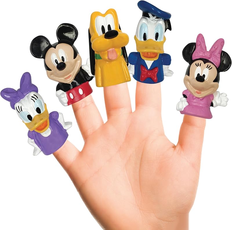 Disney Mickey Mouse & Friends Finger Puppets - Favores de fiesta, educativos, juguetes de baño
