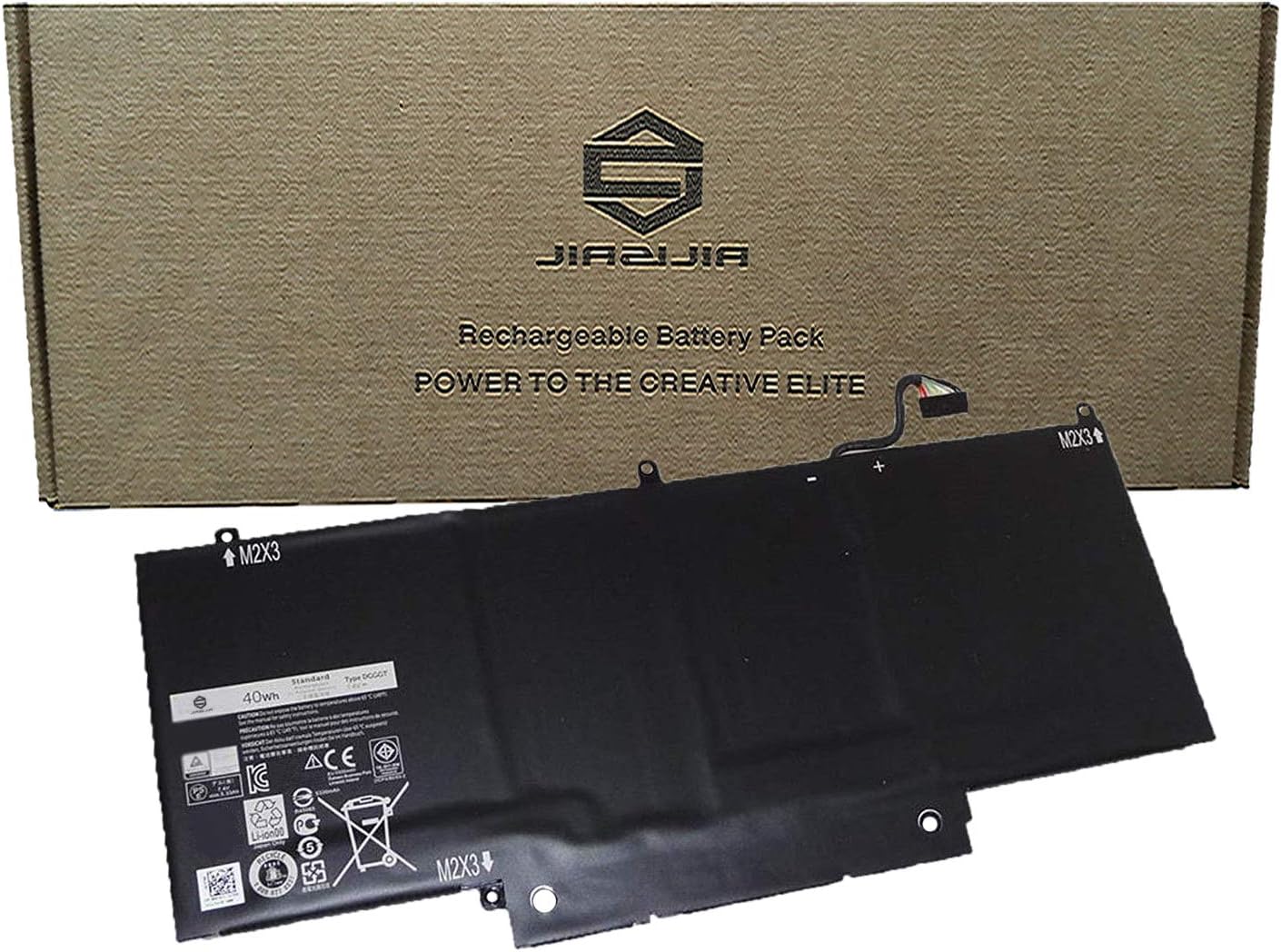 JIAZIJIA DGGGT Laptop Battery Replacement for Dell XPS 11 11D-1308T 11D-1508T 11R-1508T Series Notebook GF5CV Black 7.4V 40Wh 5330mAh