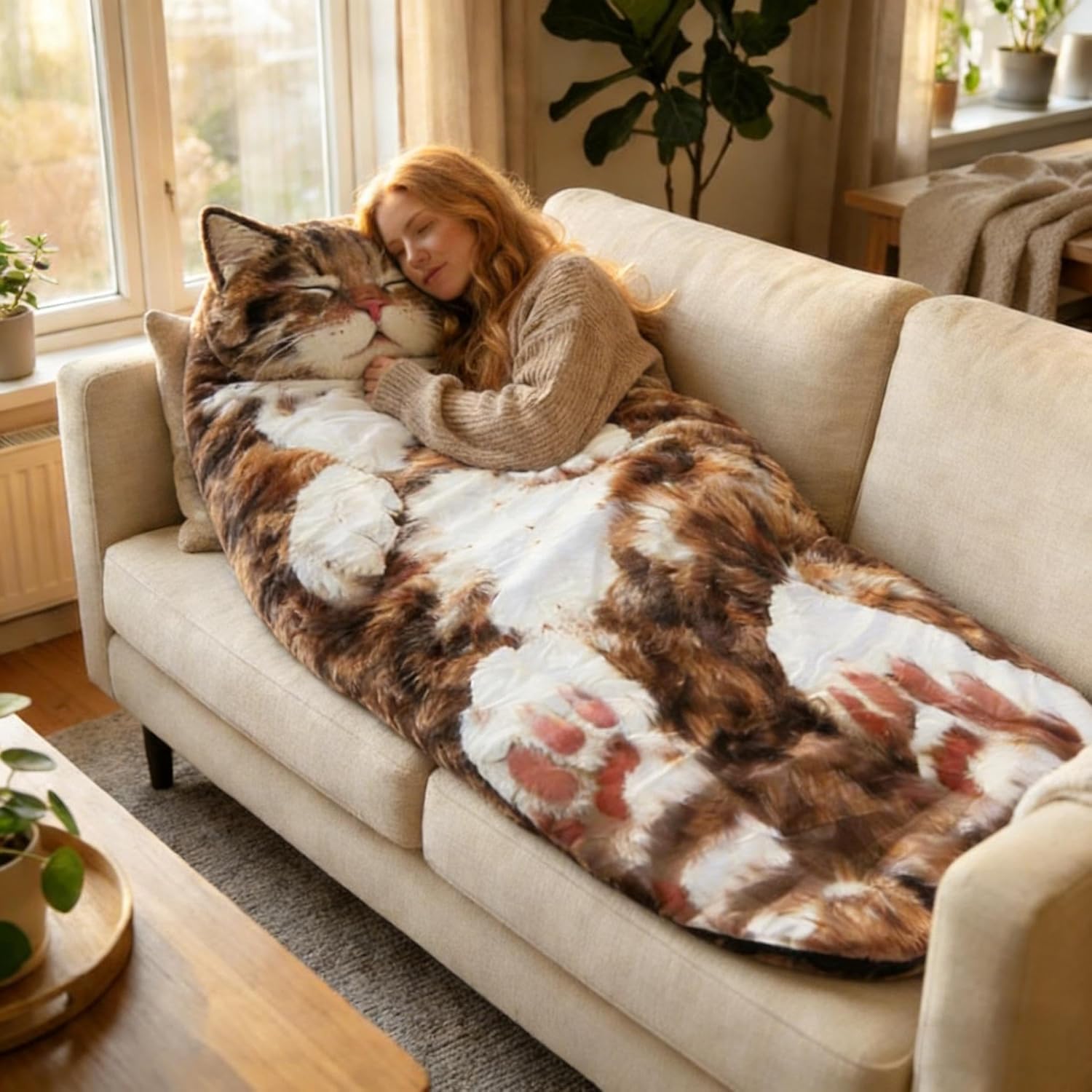 Sac De Couchage Chien Géant En Peluche 175x80 Cm – Couverture Chaude Et Douillette Pour Camping, Soirées Pyjama Et Détente