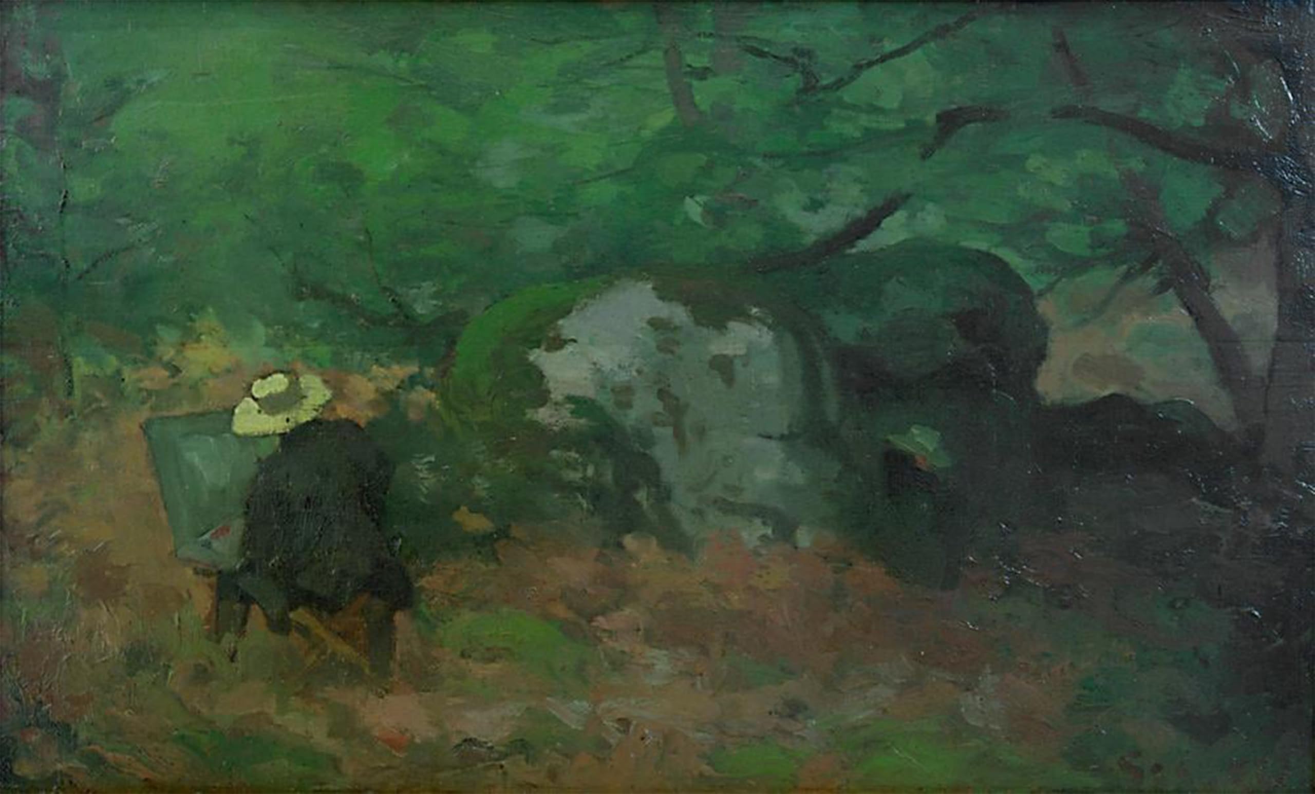 POSTERIIk Famous Animal Posters Vintage Picture the Painter Monet in the Forest of Fontainebleau by Alfred Sisle Modern Wall Decor for Home Decor 60x90cm