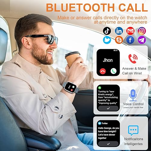 Miniatura 4 de Smart Watch(AnswerMake Calls), 1.91" Smartwatches for Men Women, Fitness Tracker with 110+ Sport Modes, IP68 Waterproof, Heart RateSleepSpo2