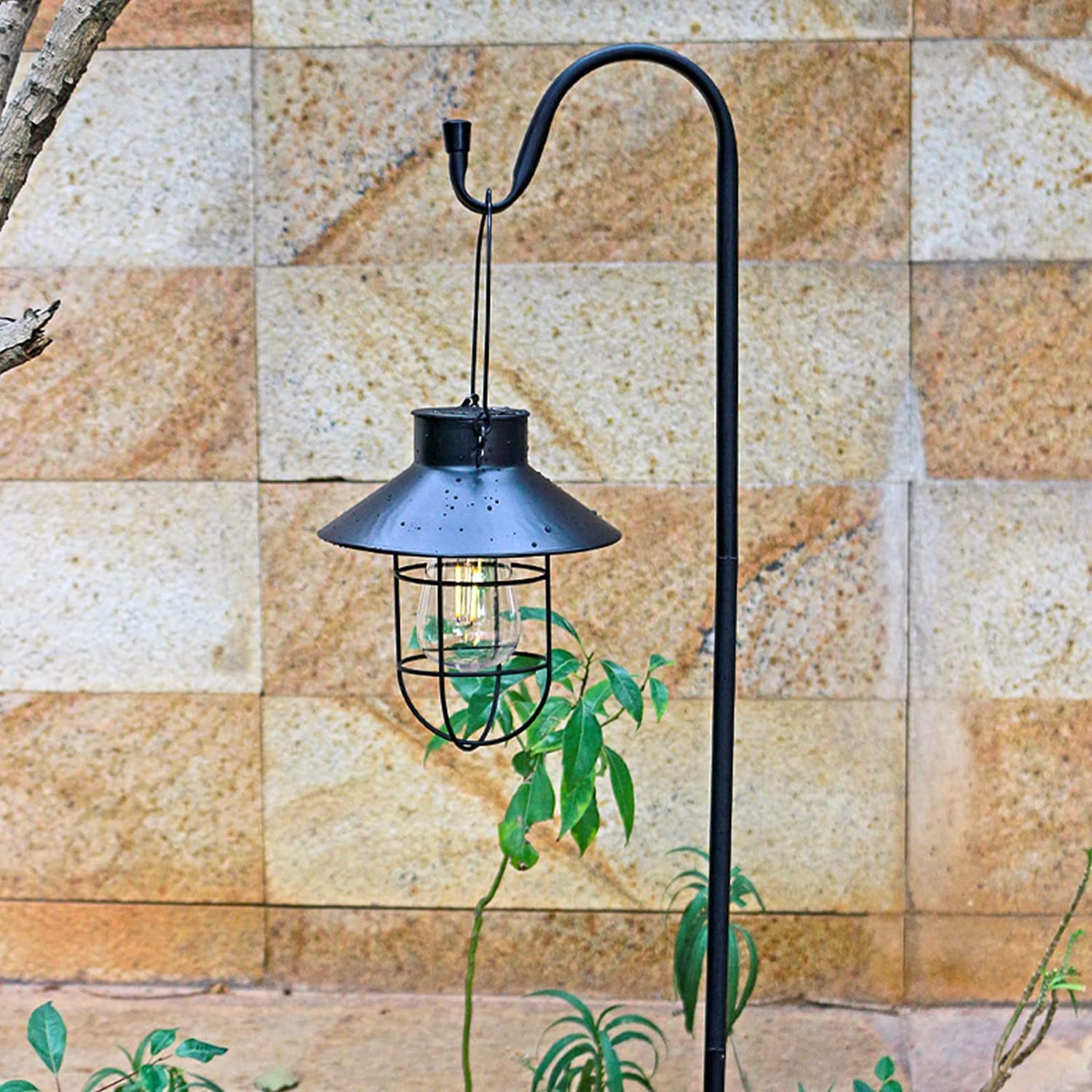 Schäferhaken für den Außenbereich, 200 cm, verstellbar, für Hochzeiten, Hängepflanzenkörbe, Solarleuchten, Vogelfutterspender, Gartenwerkzeuge, 4 Stück