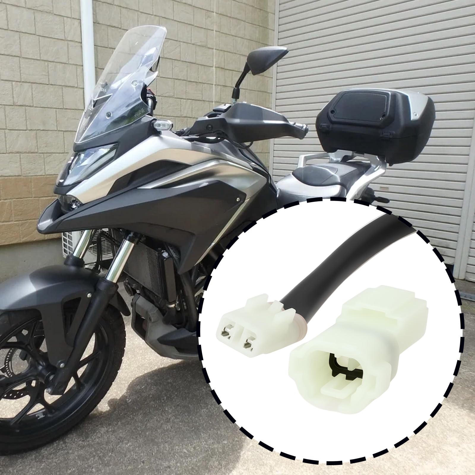 ECSiNG Y-Splitter 12V Presa di Alimentazione Ausiliaria Cavo di Collegamento Plug-and-Play Adattatore per USB, Navigazione e Accessori Compatibile con Honda NC750X