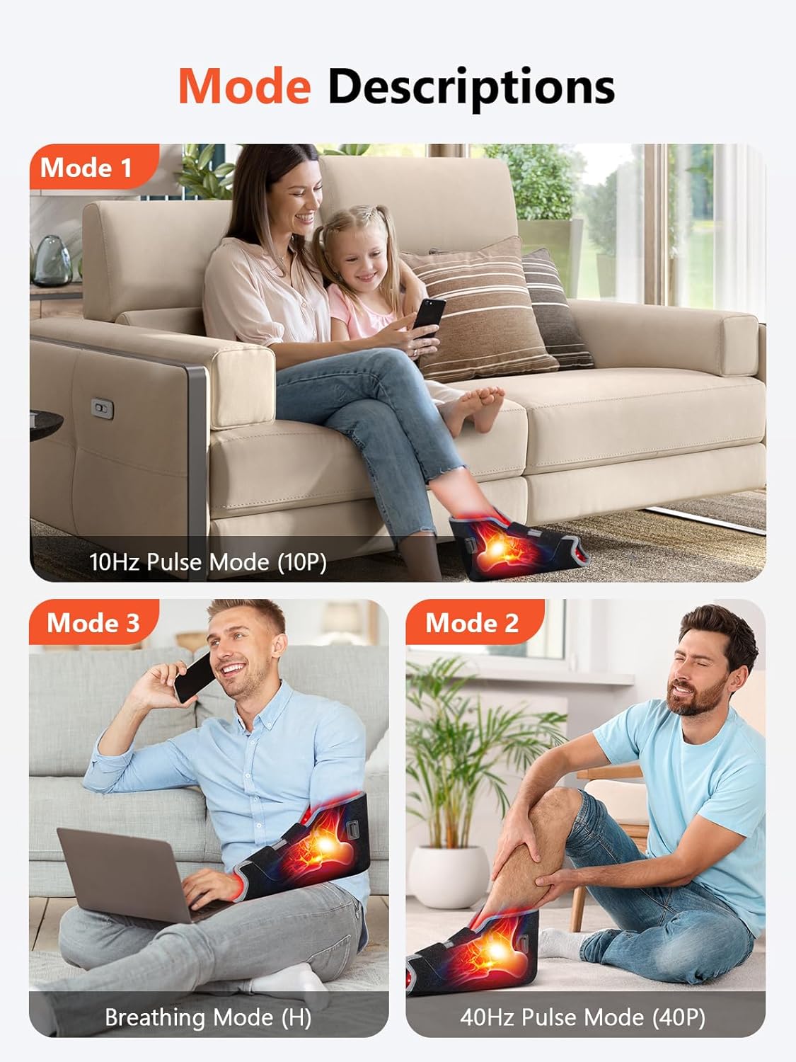 Red Light Therapy for Feet & Ankle, Infrared Light Therapy Foot Wrap with Timer, Comfortable Wearable Red Light Therapy Shoe for Feet Ankle Heel, Up to Foot Size 12. - Image 6