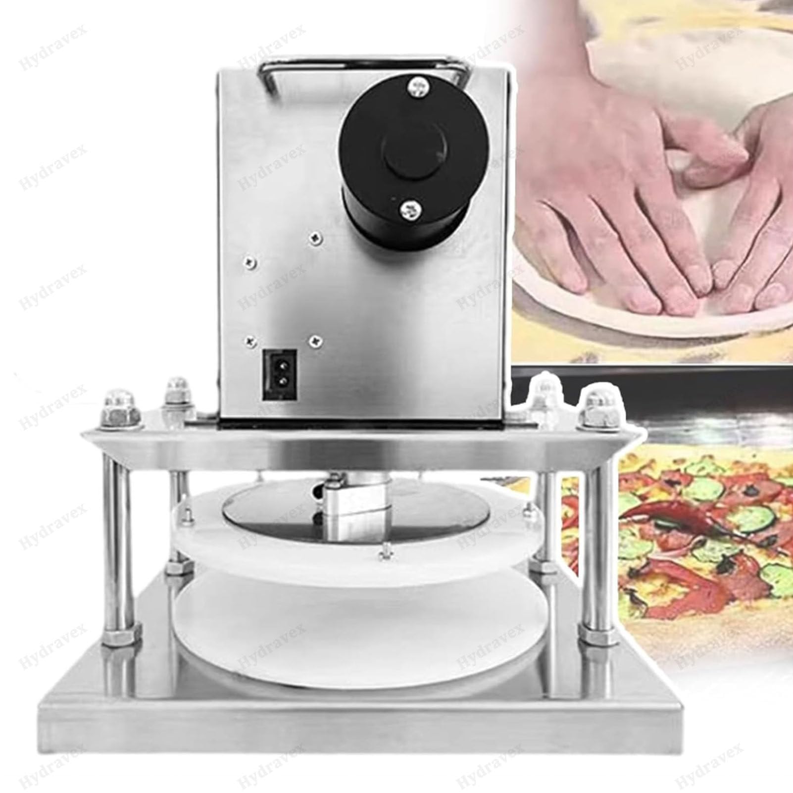 Elektryczna prasa do ciasta, komercyjna powierzchnia nieprzywierająca, szybka produkcja do prasowania pizzy i tortilli
