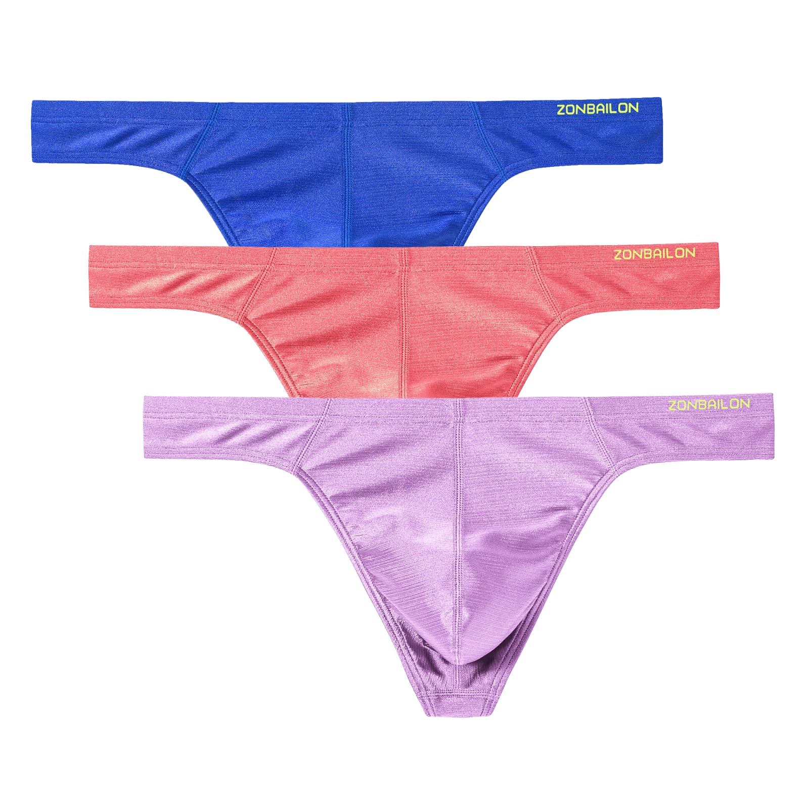 JINSHI Men's Thong Underwear Sexy Ice Silk Glossy G String Male Athletic Thongs T Back For Men Bikini Briefs