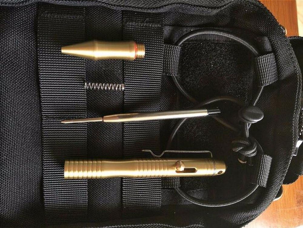 EKLORN Solid Brass EDC Pocket Pen, Portable Delicate Signature Pen Ballpoint Pen