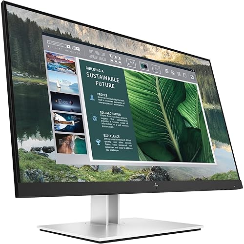 HP E24u G4 FHD USB-C Monitor br>23.8", FHD 91920x1080, 250 nits, USB Type-C, DisplayPort1.2, USB-A(4), Language Selection, On-Screen Controls, Pivot Rotation, Single Power ON, Anti-Glare