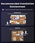 SwitchBot Caméra à sonnette de porte, pas d'abonnement, comprend moniteur, options de puissance double, vue de la tête aux pieds, 2K Vidéo, 2-Way Audio, détection de mouvements, système d'interphone sans fil, compatible avec Alexa & Google Home