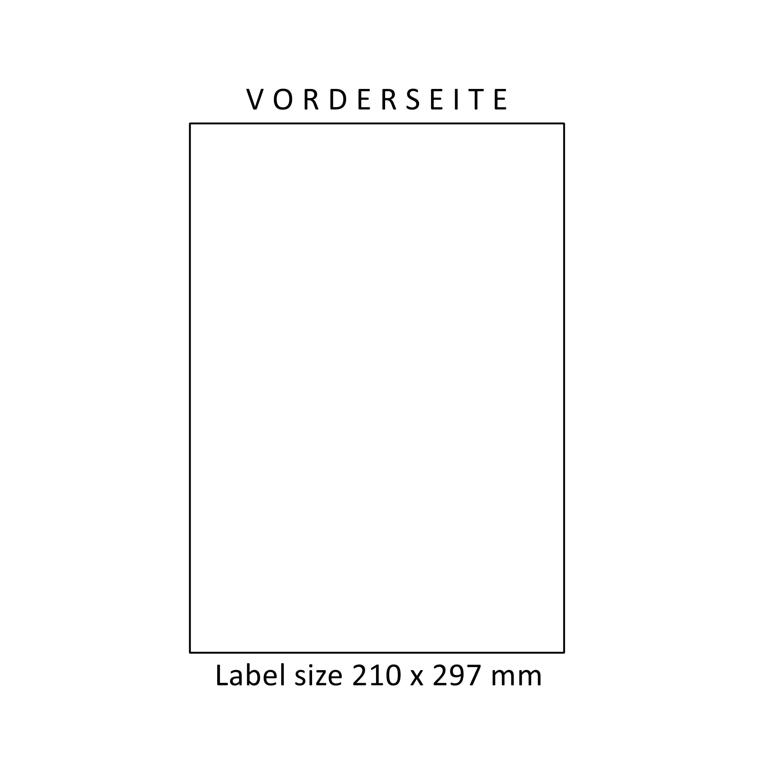 Etichette adesive impermeabili, 20 DIN A4, 210 x 297 mm B