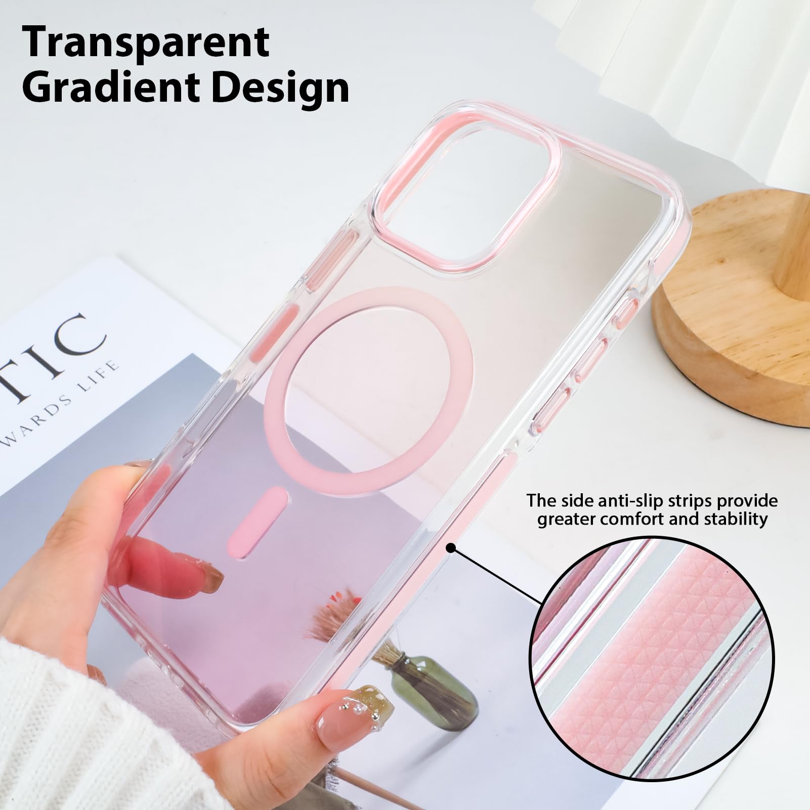 Funda magnética para iPhone 16 Pro Max para mujeres y niñas, color