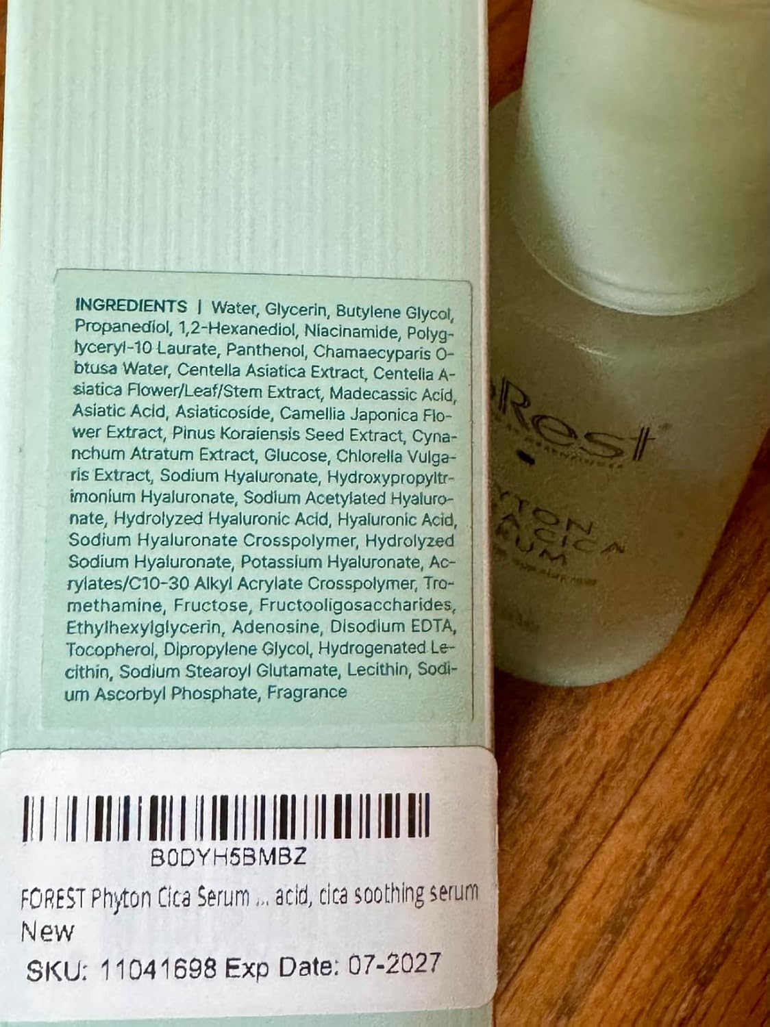 GREEN FINGER FOREST FOREST Phyton Cica Serum 1.69 fl.oz, Skin elasticity, pore care, moisturizing, korean skin care, hyaluronic acid, cica soothing serum