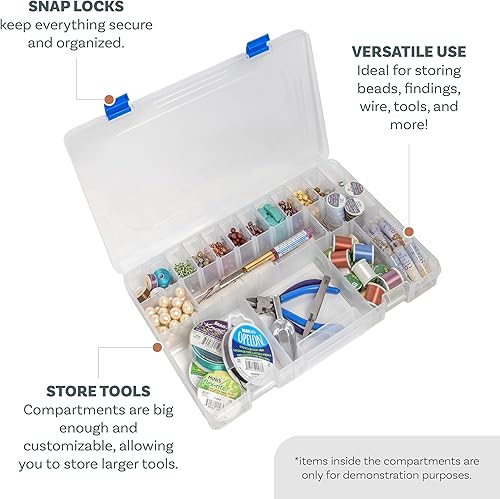Miniatura 5 de Beadsmith Caja organizadora de plástico 14 x 9 x 1-78"