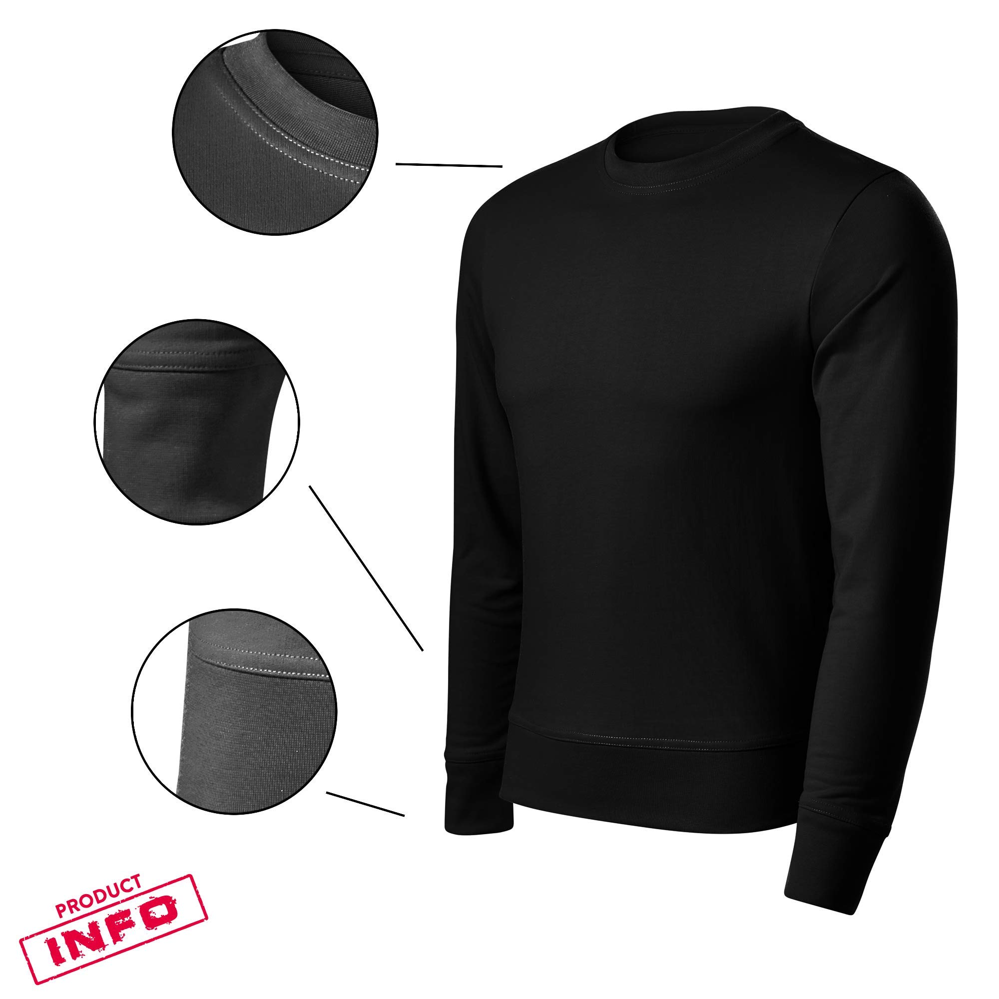 Be Different Premium Herren Pullover mit Spruch Sweatshirt mit Motiv Sweater ohne Kapuze