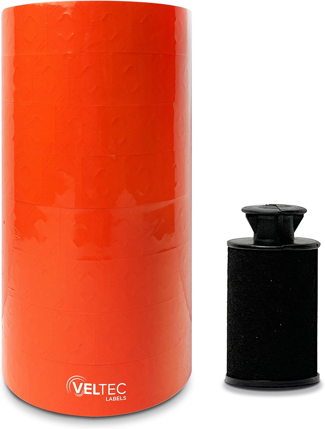 Pricing Labels for Monarch 1136 Labeler, 8 Rolls, 14,000 Two Line Labels, Ink Roller Included (Red)