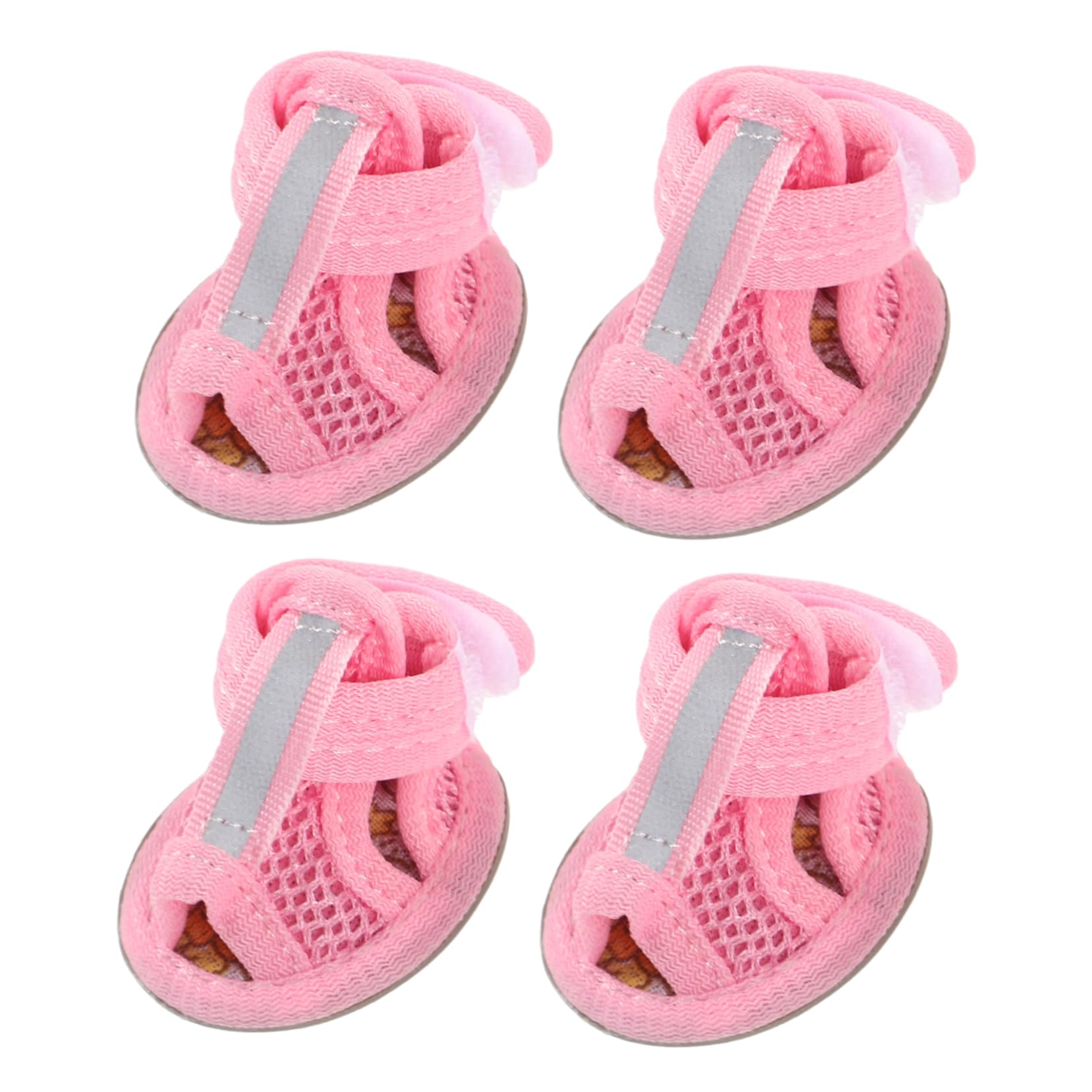 Sandales pour petits chiens - Chaussures d'été douces et respirantes - Semelle en caoutchouc antidérapante - Réglable - Pour la marche, la course à pied et l'extérieur