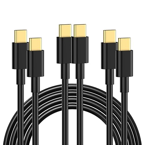 Miniatura 7 de Cable USB C a USB C de 10 pies (paquete de 10), cable de carga rápida tipo C, cargador de 20V3A 60W (máximo) compatible con Samsung S23S22S21S20,
