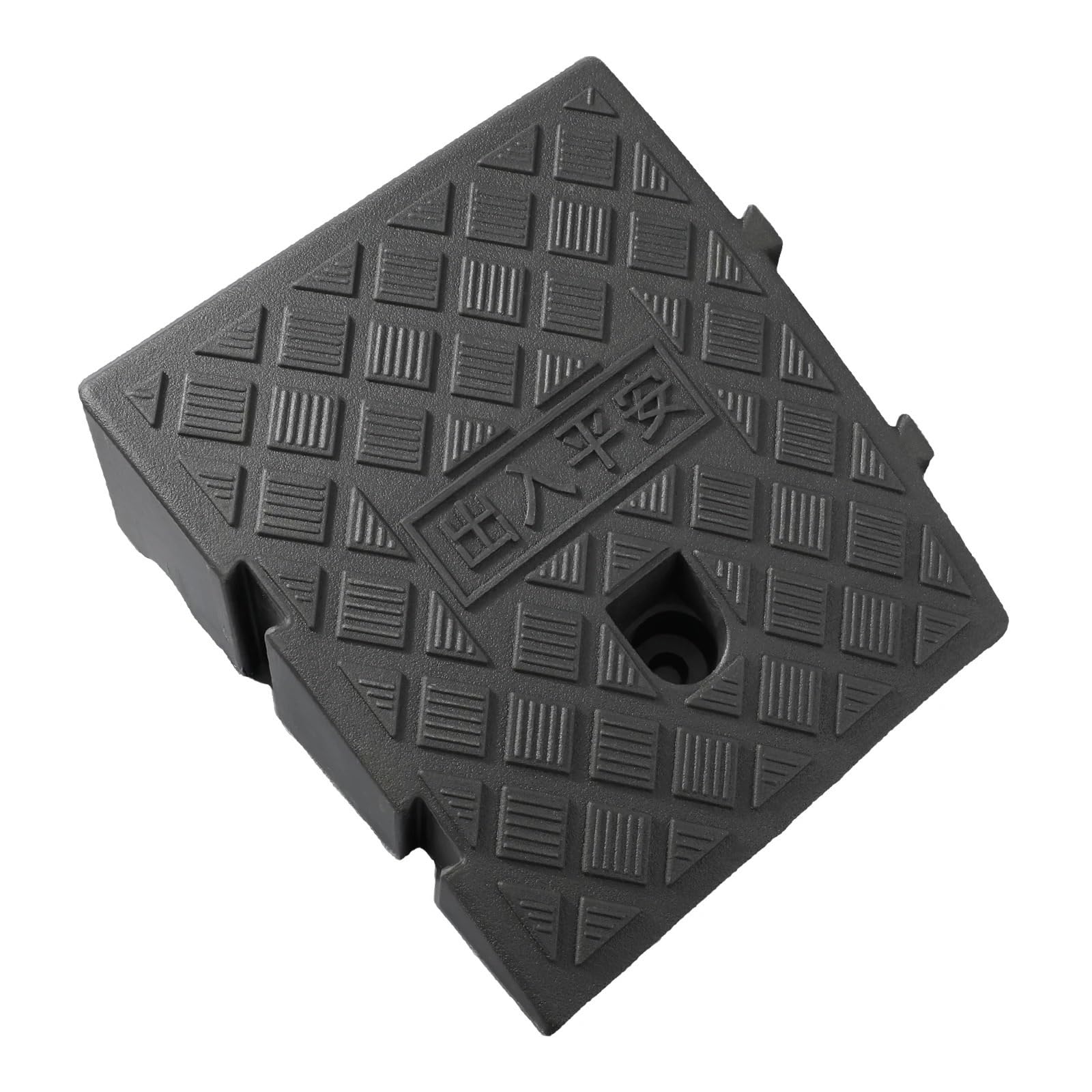 Car Ramps Slope Ramp Mat Thickened Plastic Non-Slip Diamond Texture For Outdoor Use Car Loading Threshold Pad(27X25X11CM)