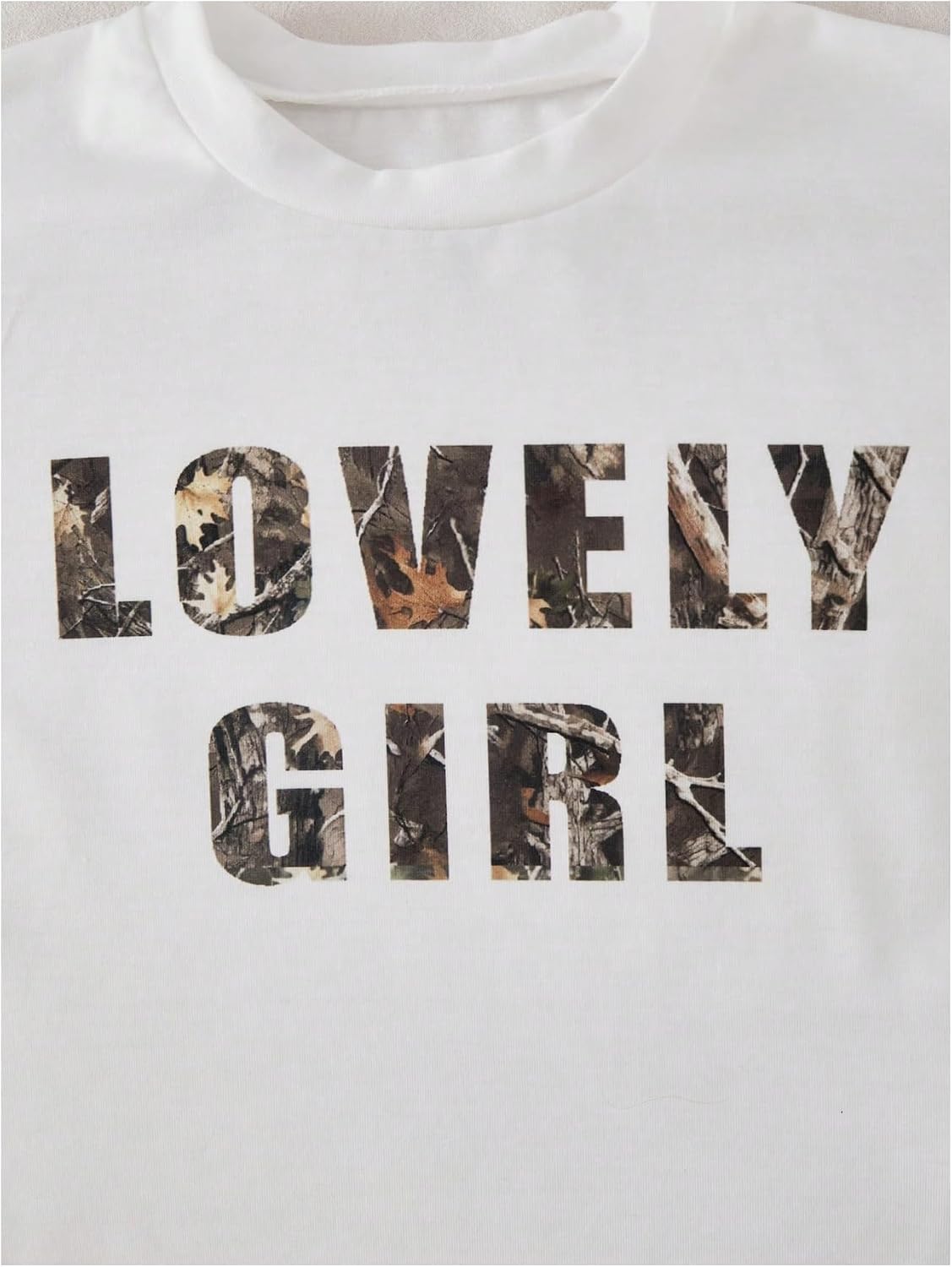SweatyRocks Girl's 2 Piece Camo Streetwear Set Letter Graphic Cap Sleeve Top and Shorts Outfits